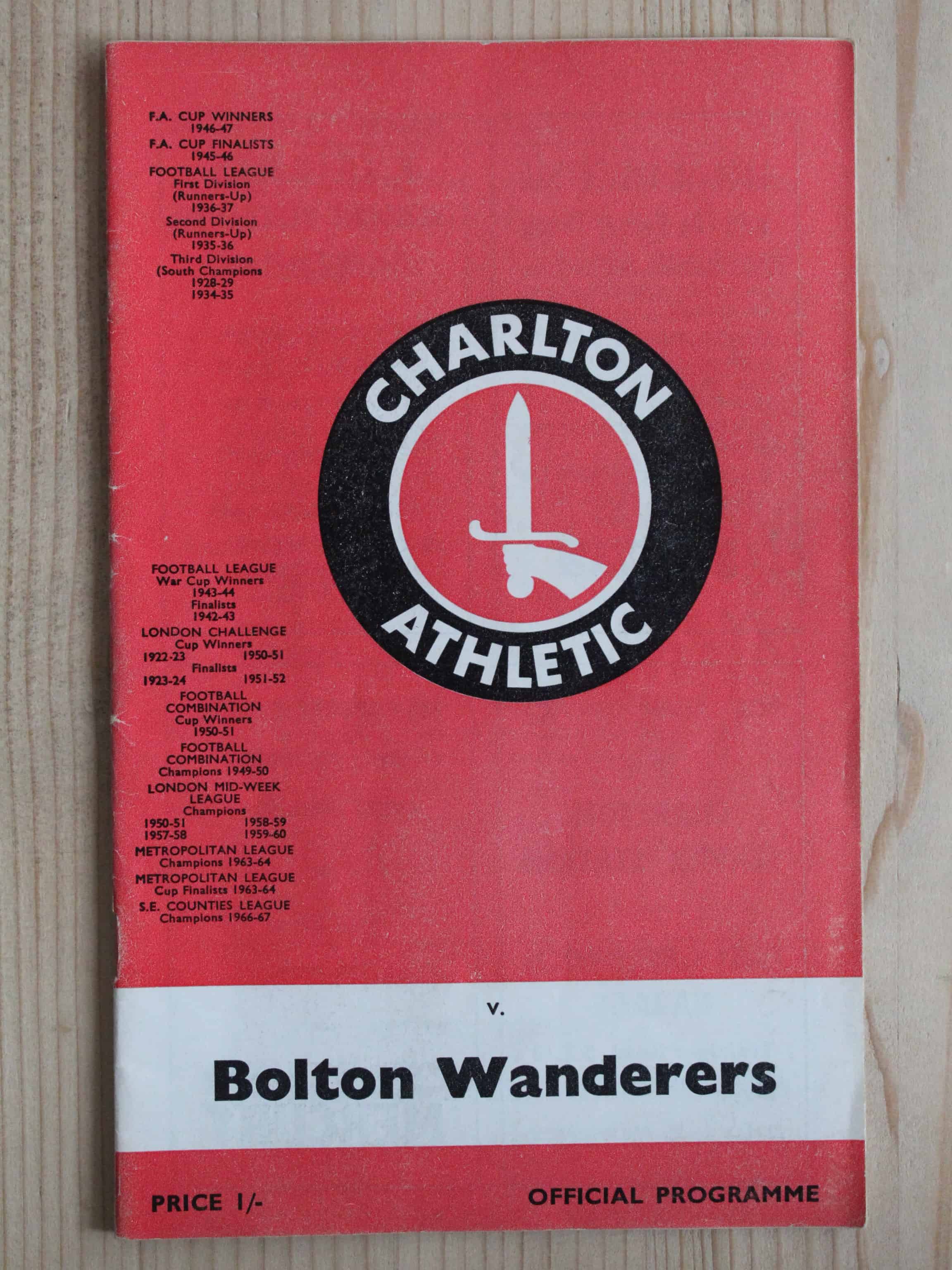 Charlton Athletic FC v Bolton Wanderers FC