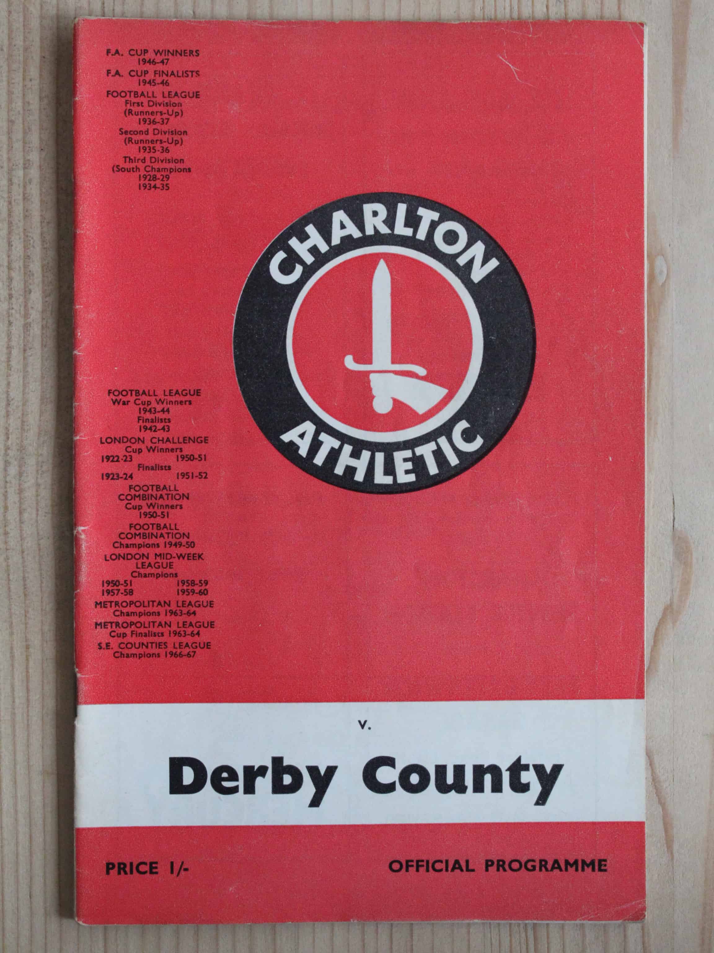 Charlton Athletic FC v Derby County FC