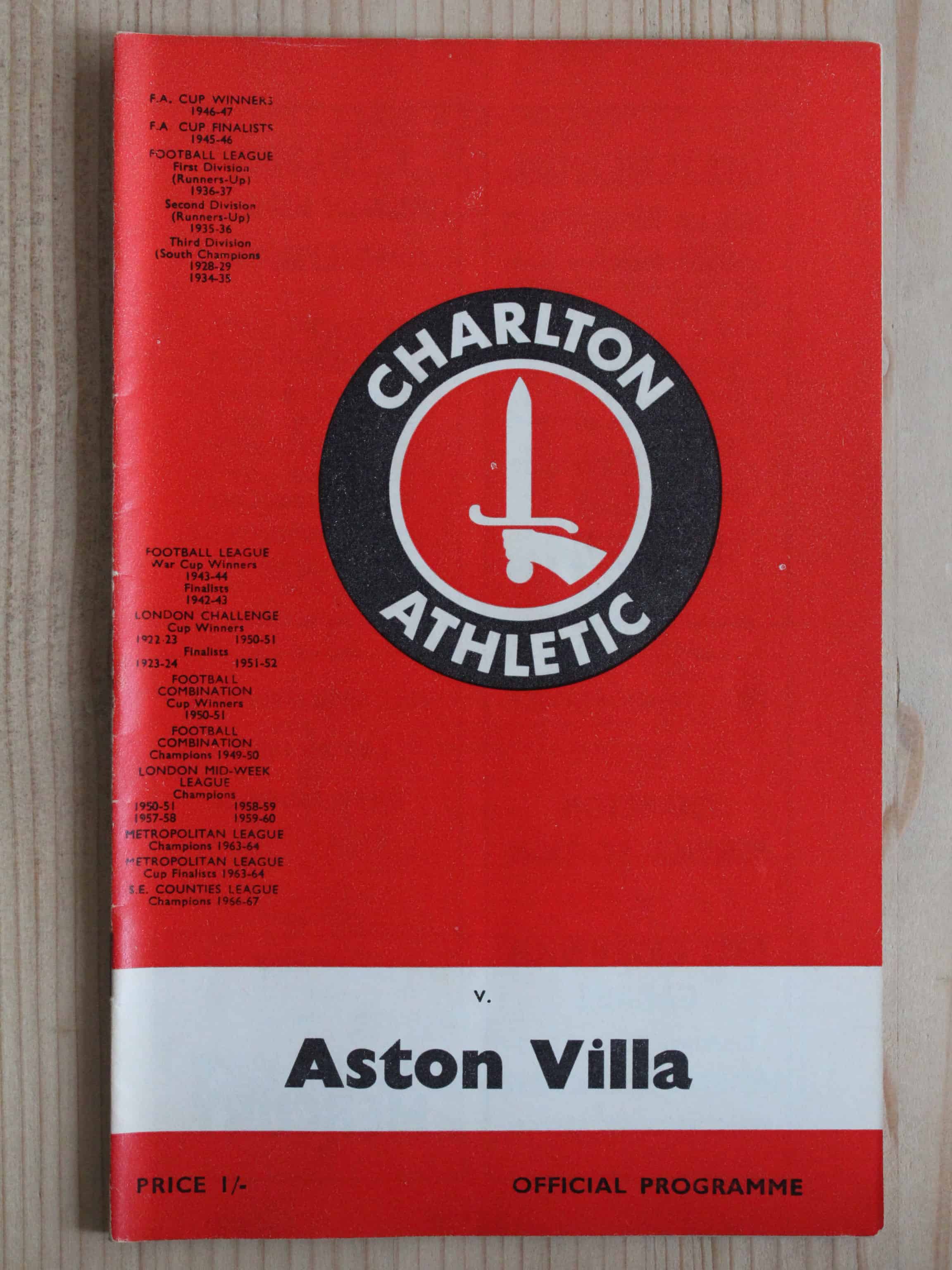 Charlton Athletic FC v Aston Villa FC