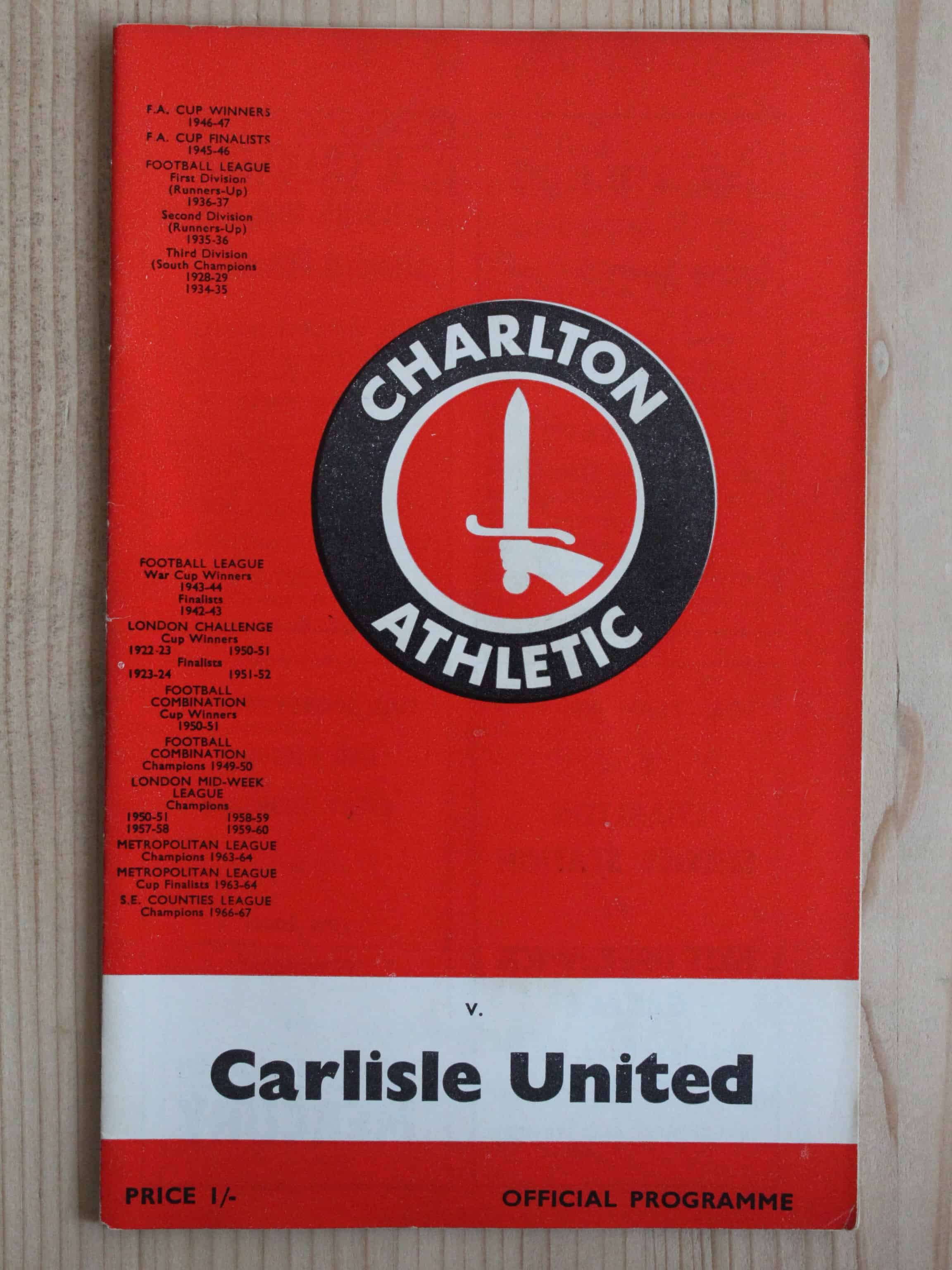 Charlton Athletic FC v Carlisle United FC