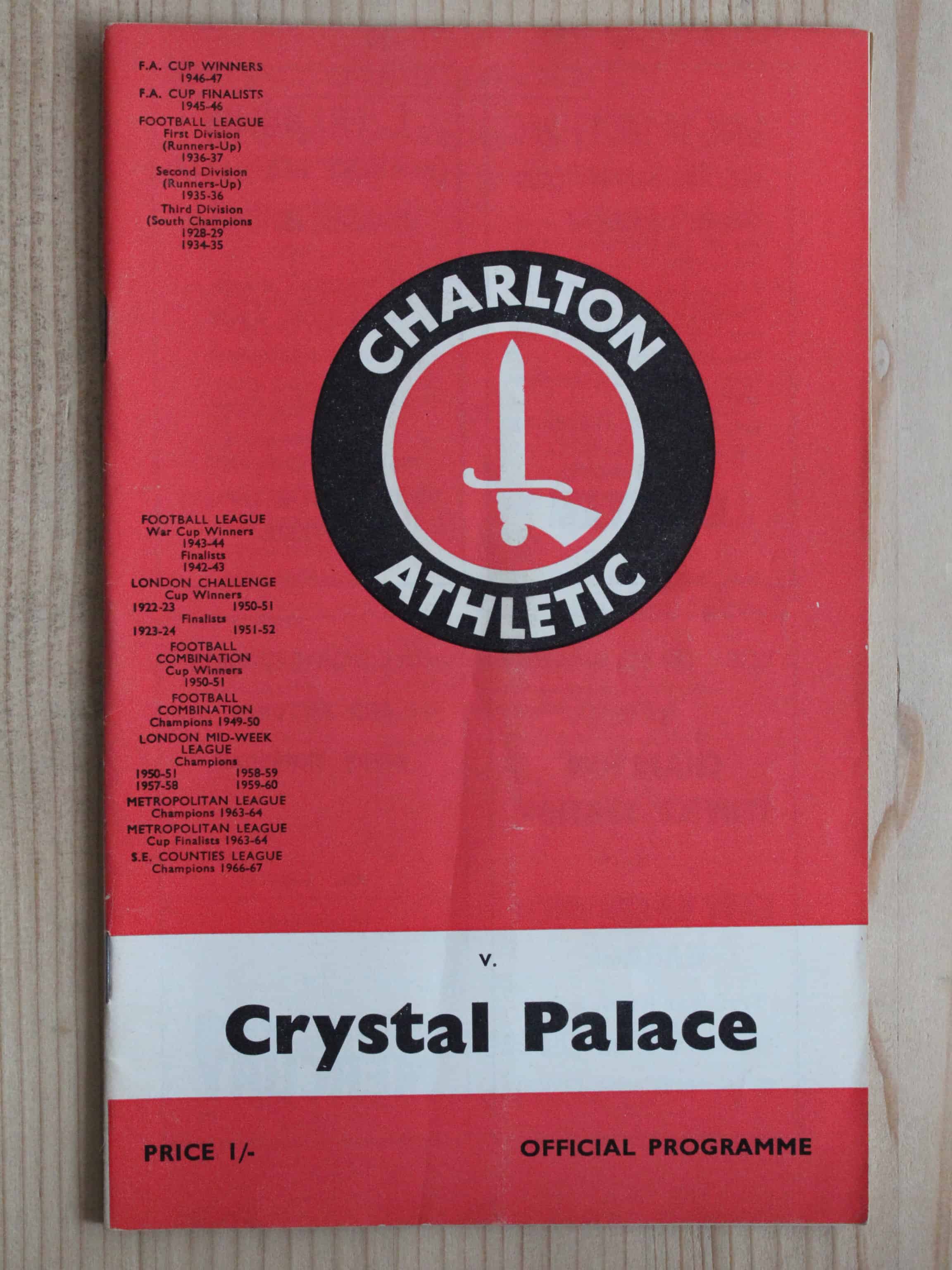 Charlton Athletic FC v Crystal Palace FC