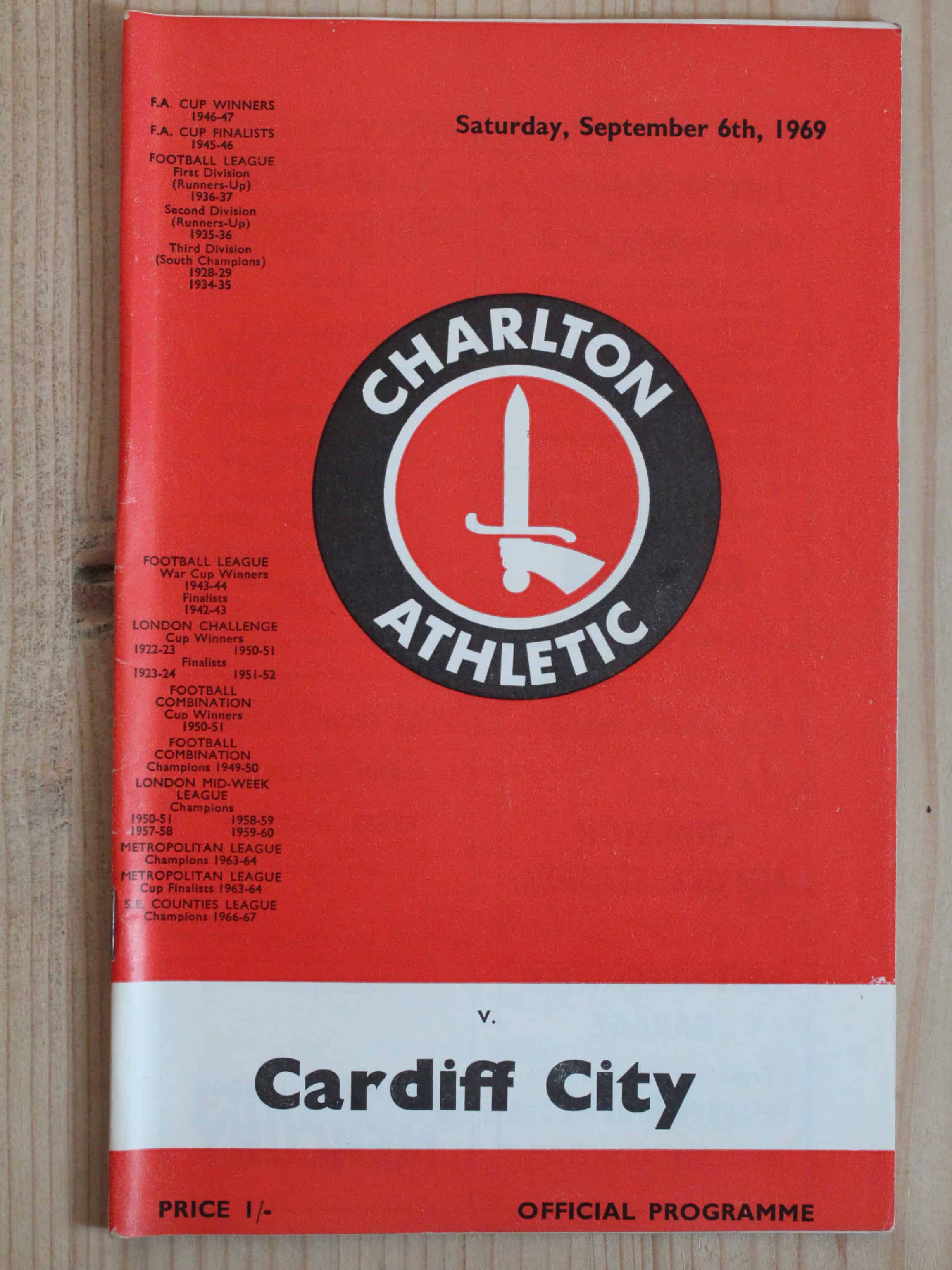 Charlton Athletic FC v Cardiff City FC