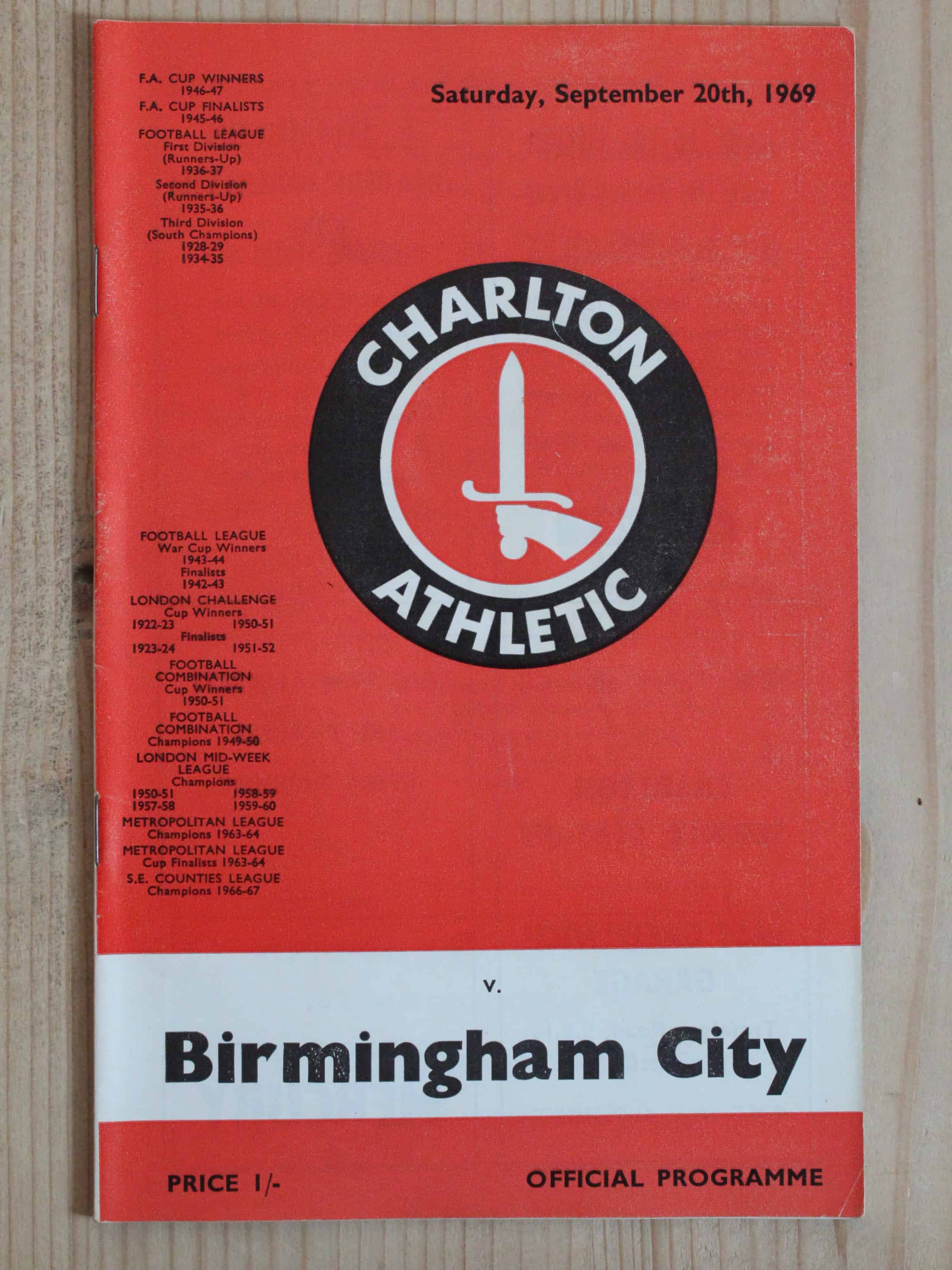 Charlton Athletic FC v Birmingham City FC