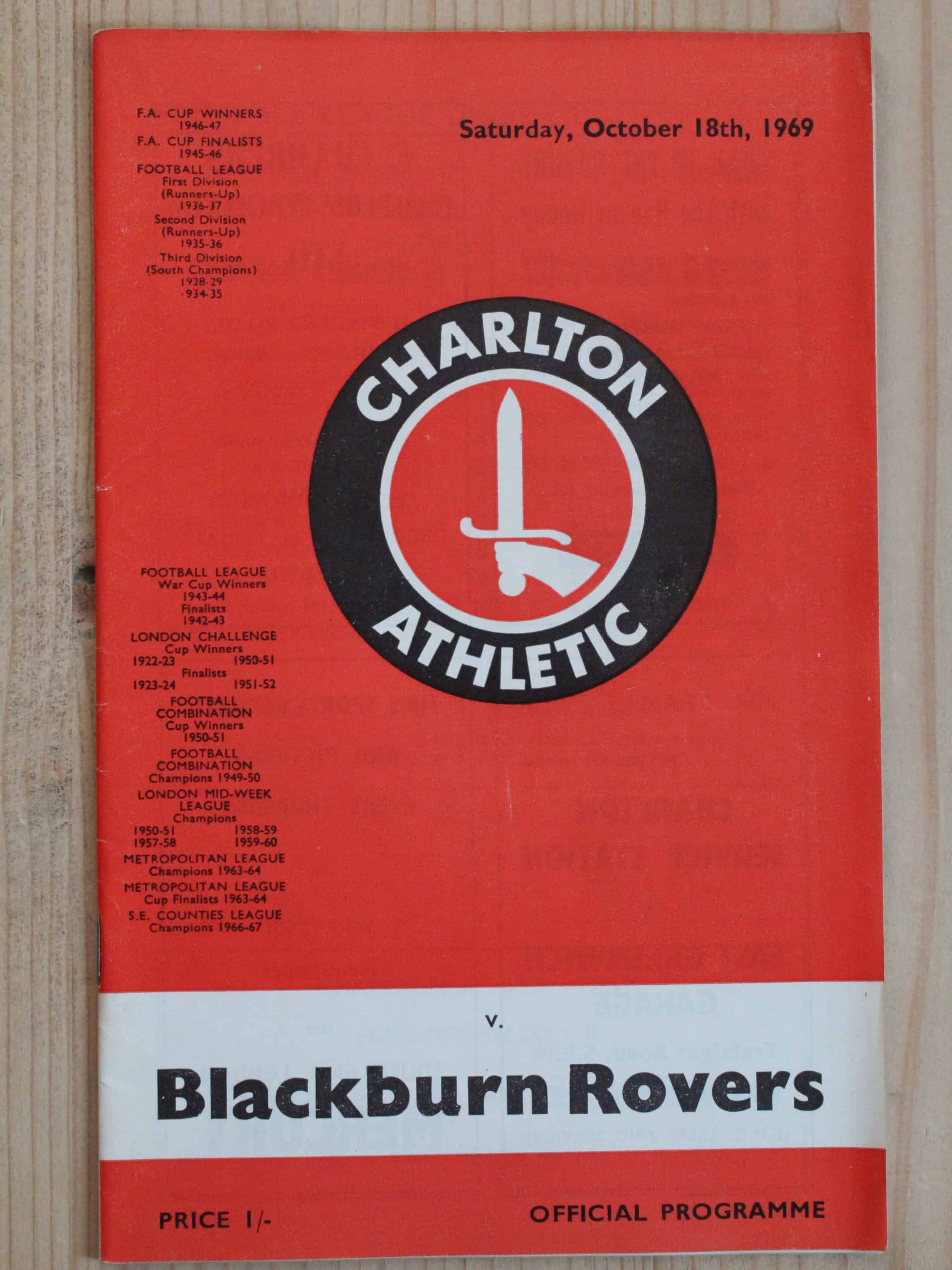 Charlton Athletic FC v Blackburn Rovers FC