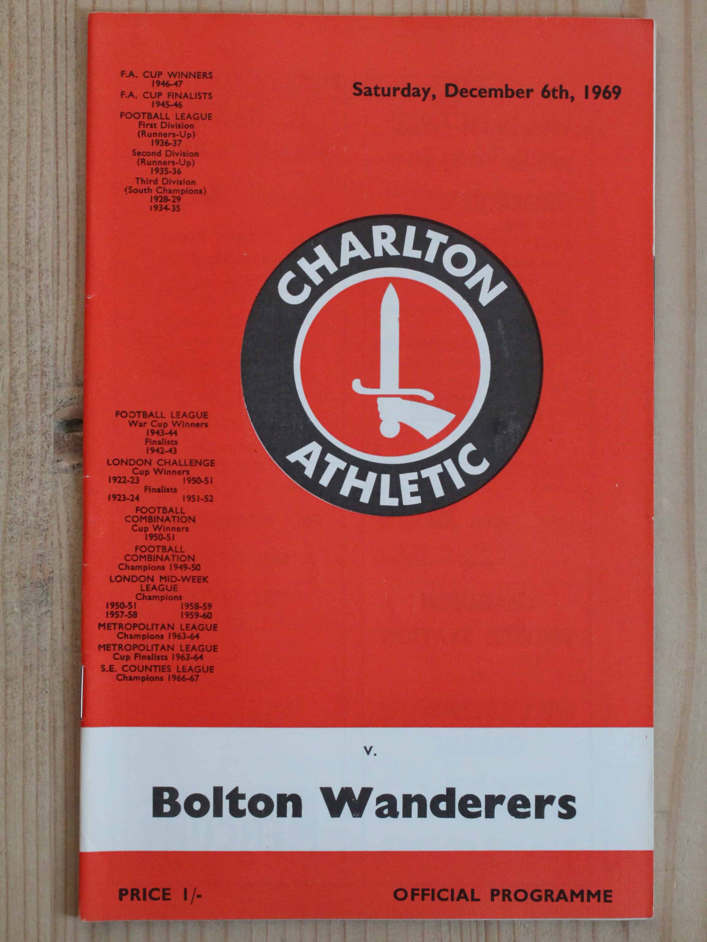 Charlton Athletic FC v Bolton Wanderers FC