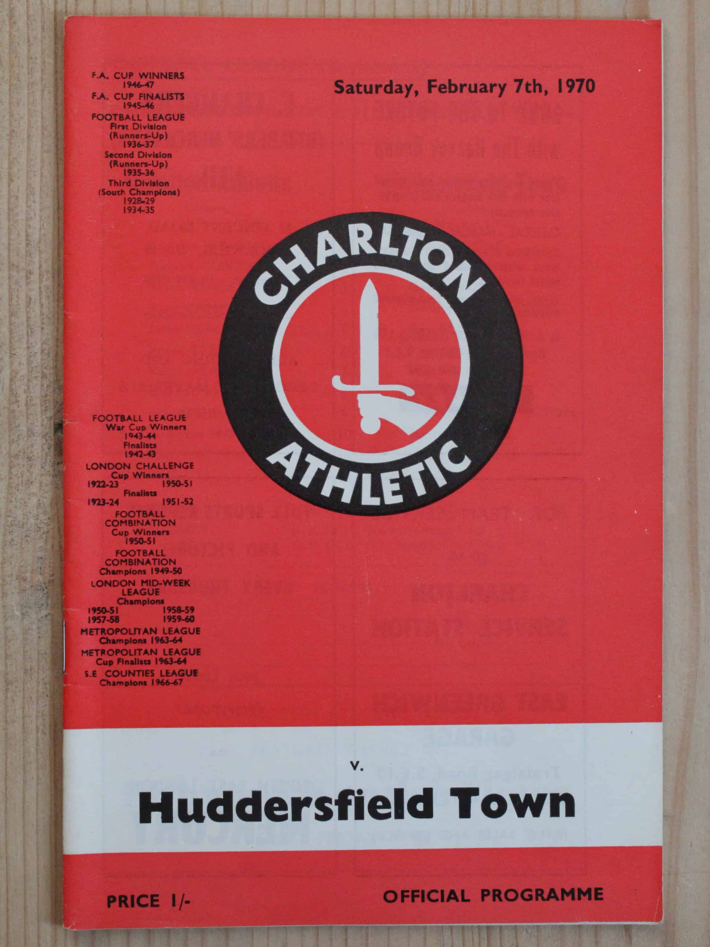 Charlton Athletic FC v Huddersfield Town FC