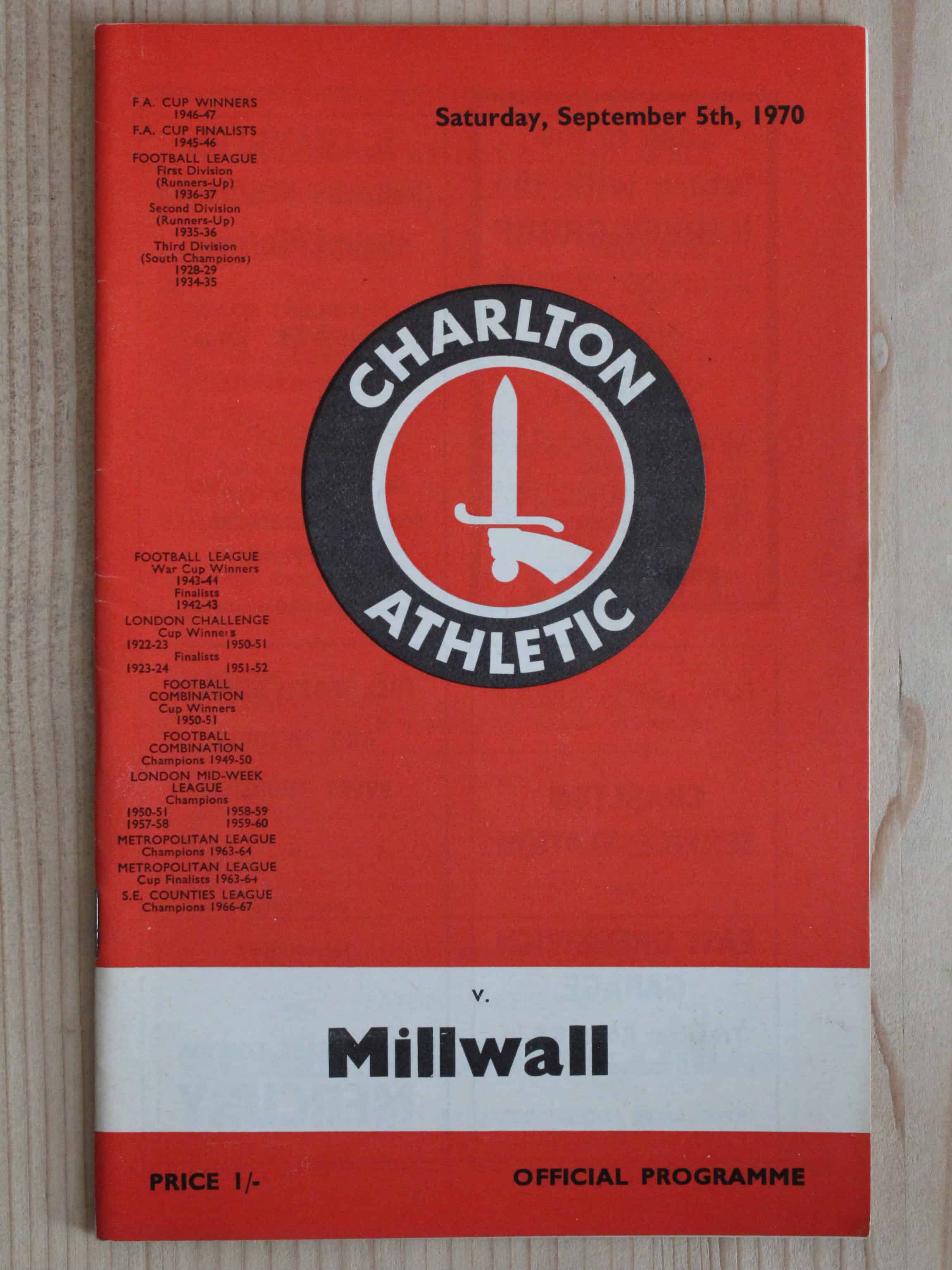 Charlton Athletic FC v Millwall FC