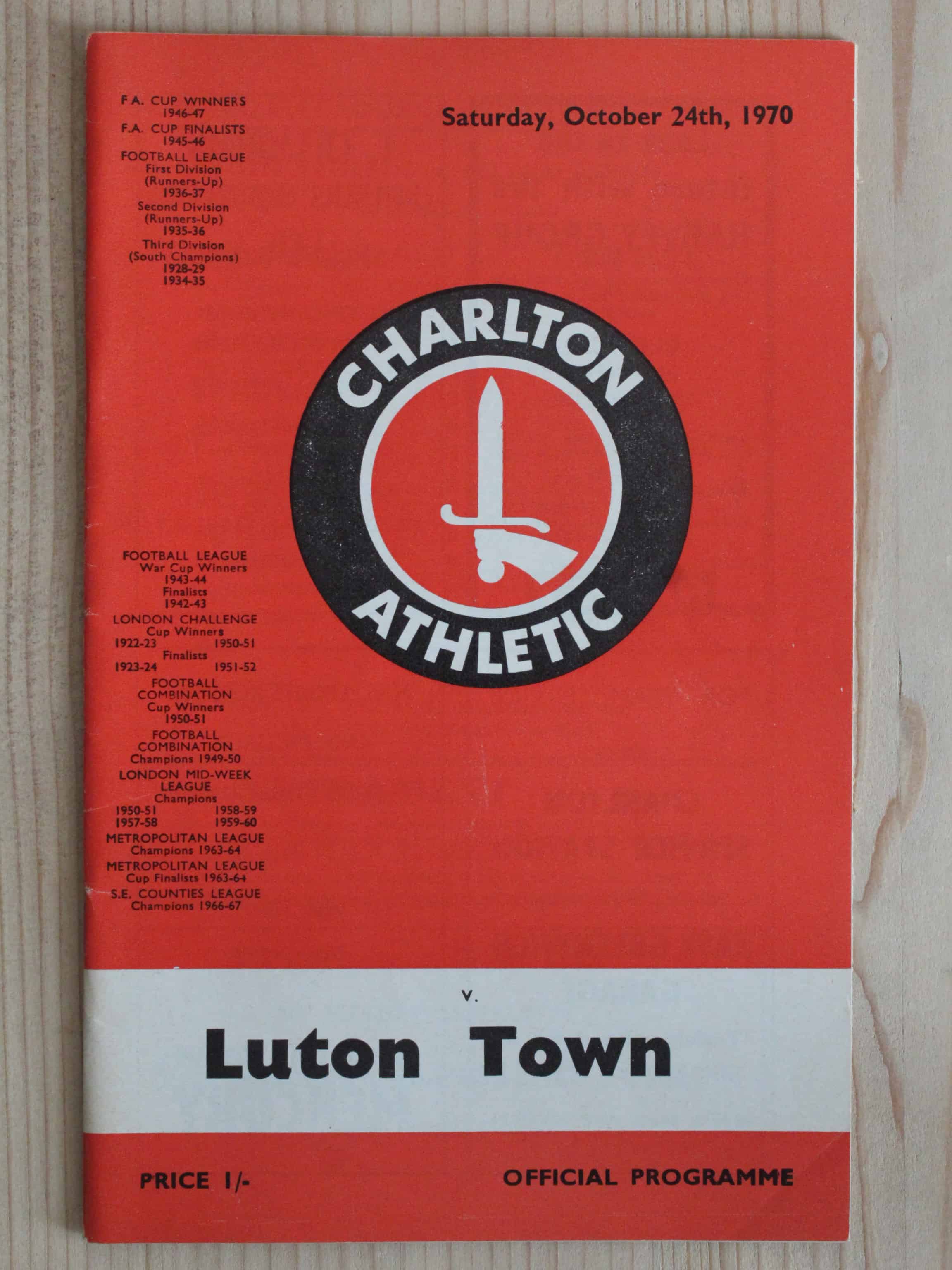 Charlton Athletic FC v Luton Town FC