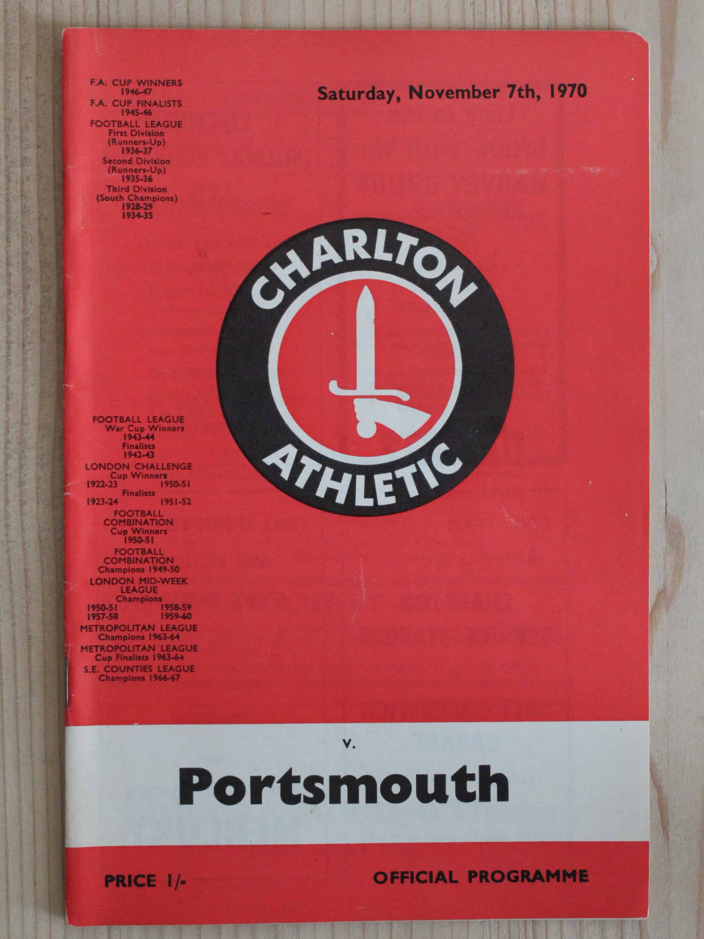 Charlton Athletic FC v Portsmouth FC