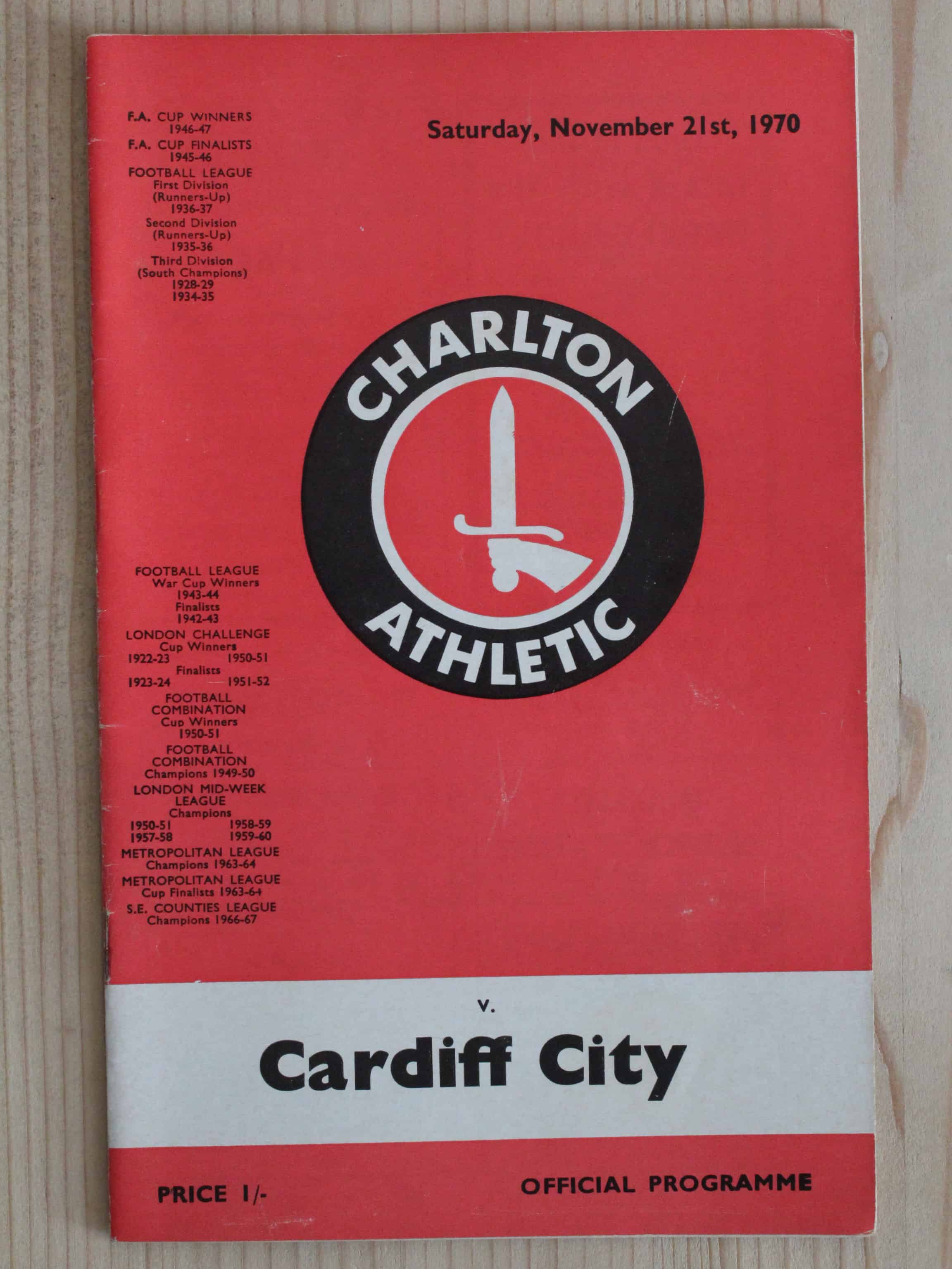 Charlton Athletic FC v Cardiff City FC