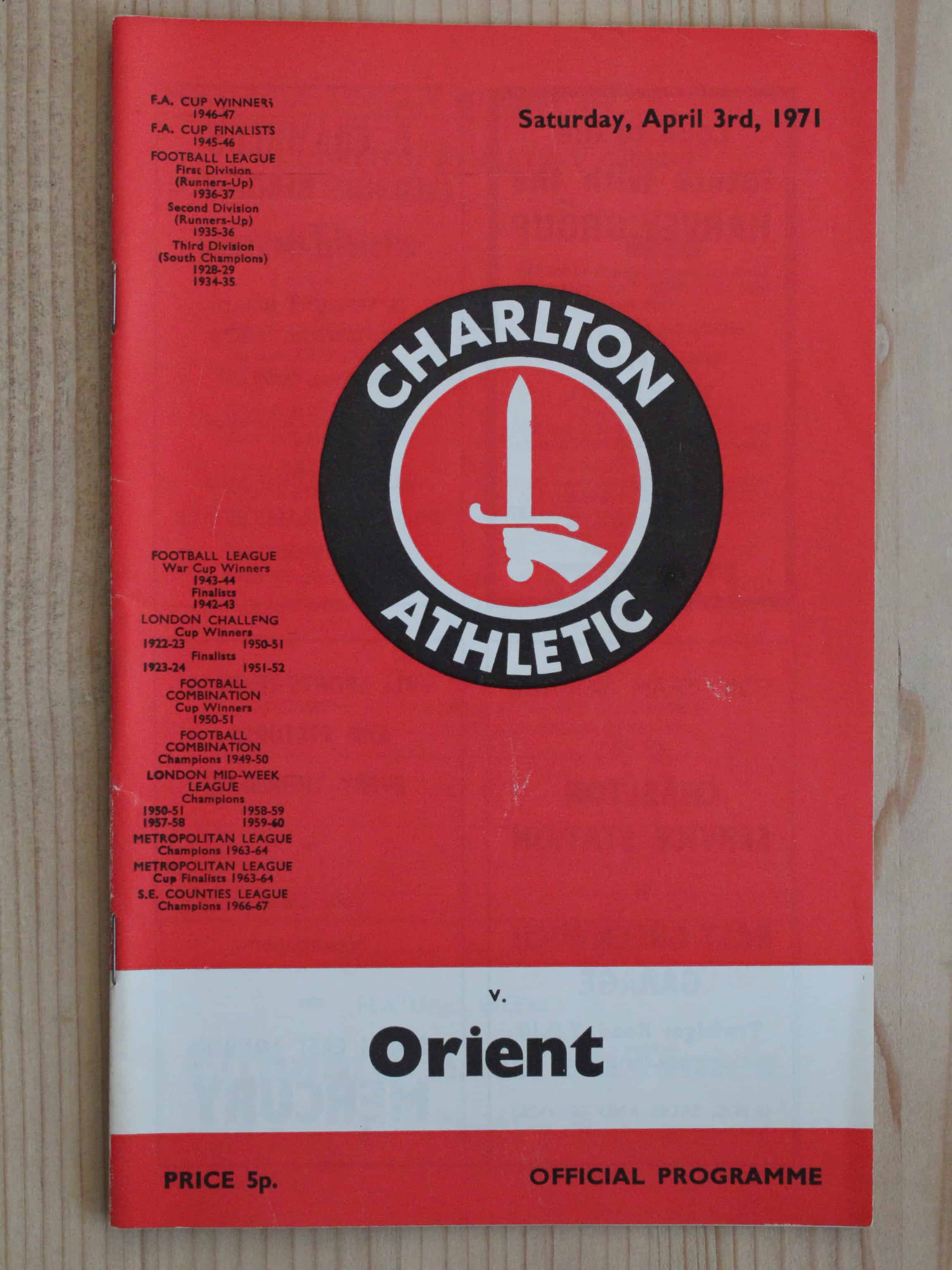 Charlton Athletic FC v Orient