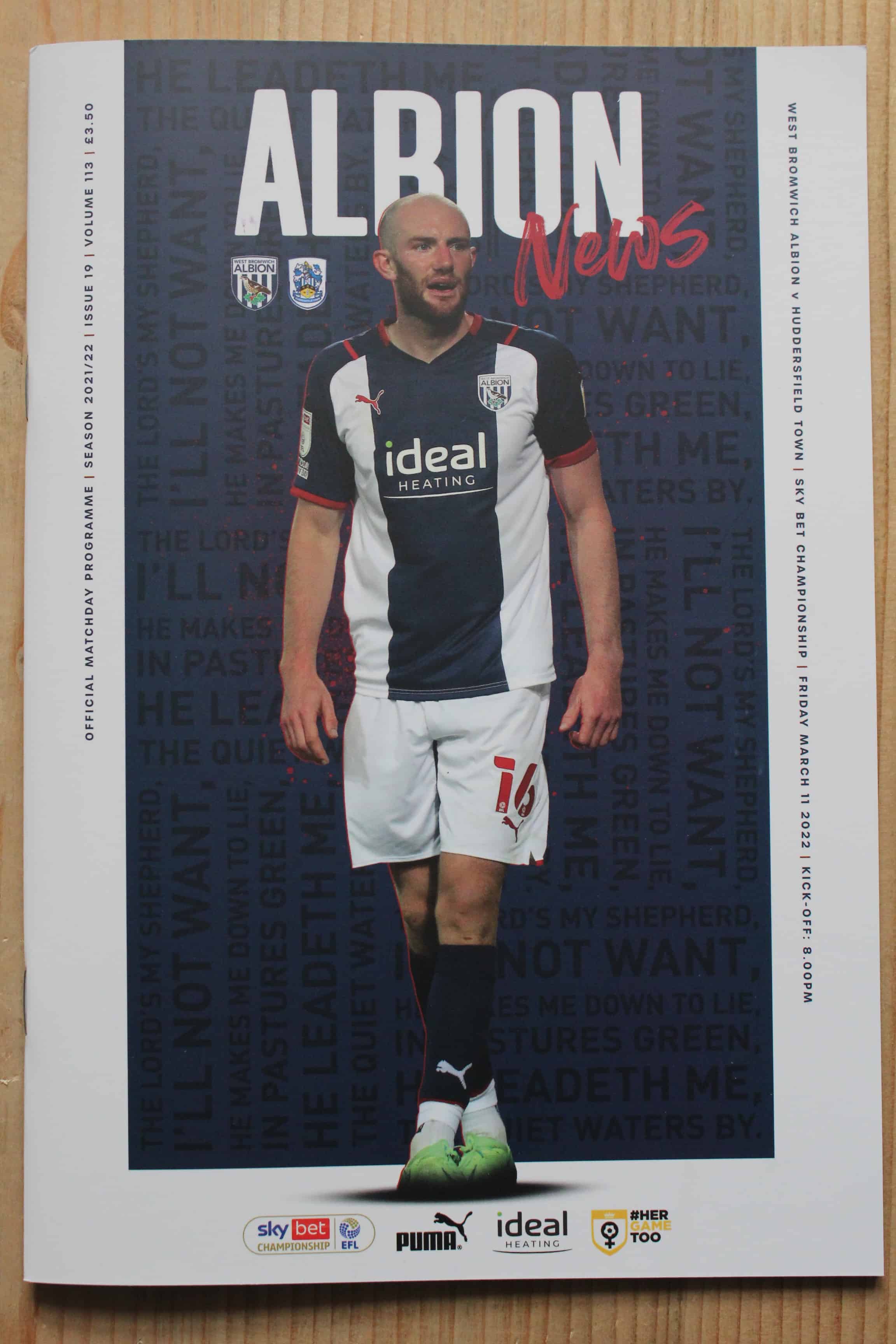 West Bromwich Albion FC  v Huddersfield Town FC