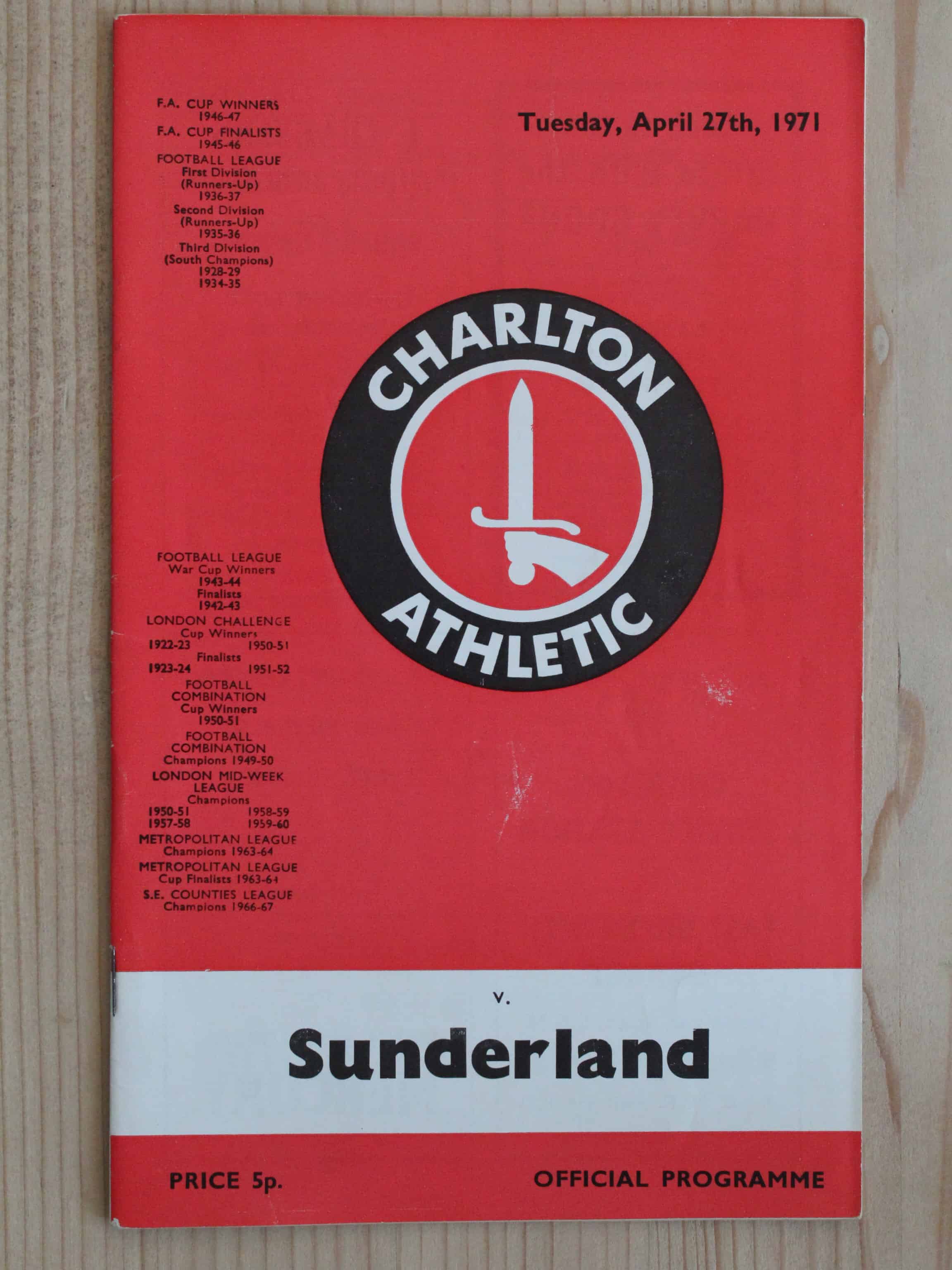 Charlton Athletic FC v Sunderland FC