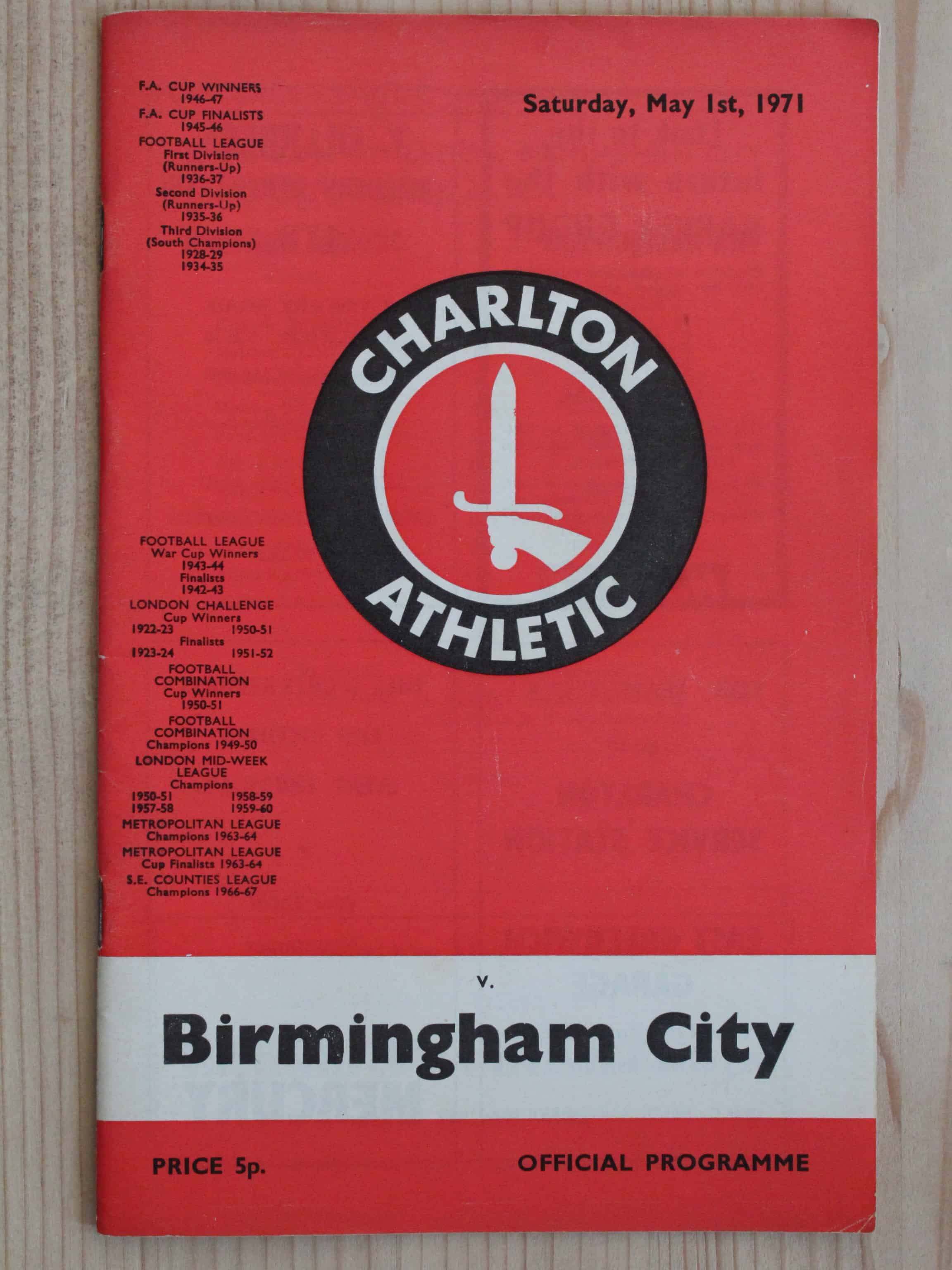 Charlton Athletic FC v Birmingham City FC