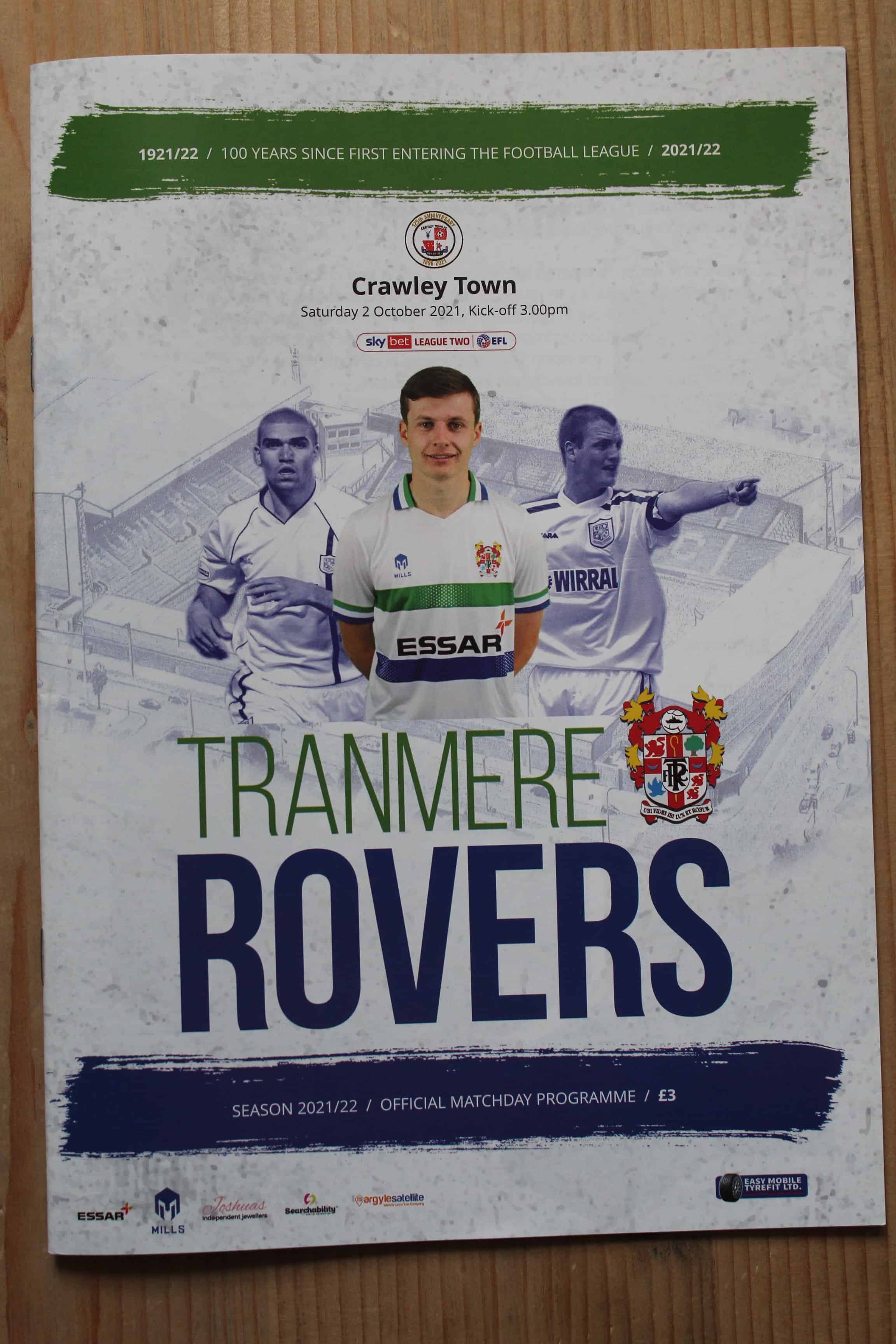 Tranmere Rovers FC v Crawley Town FC