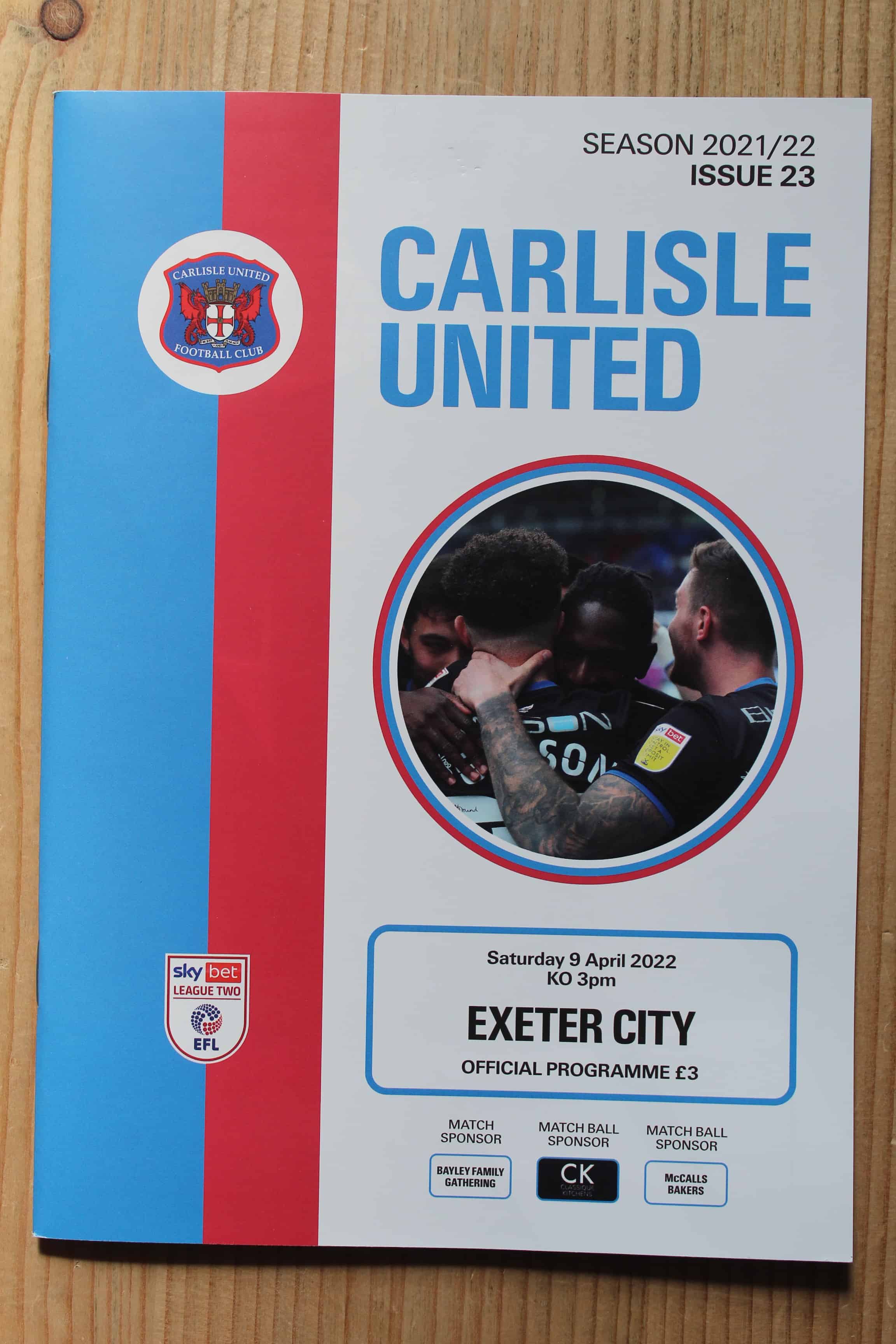 Carlisle United FC v Exeter City FC