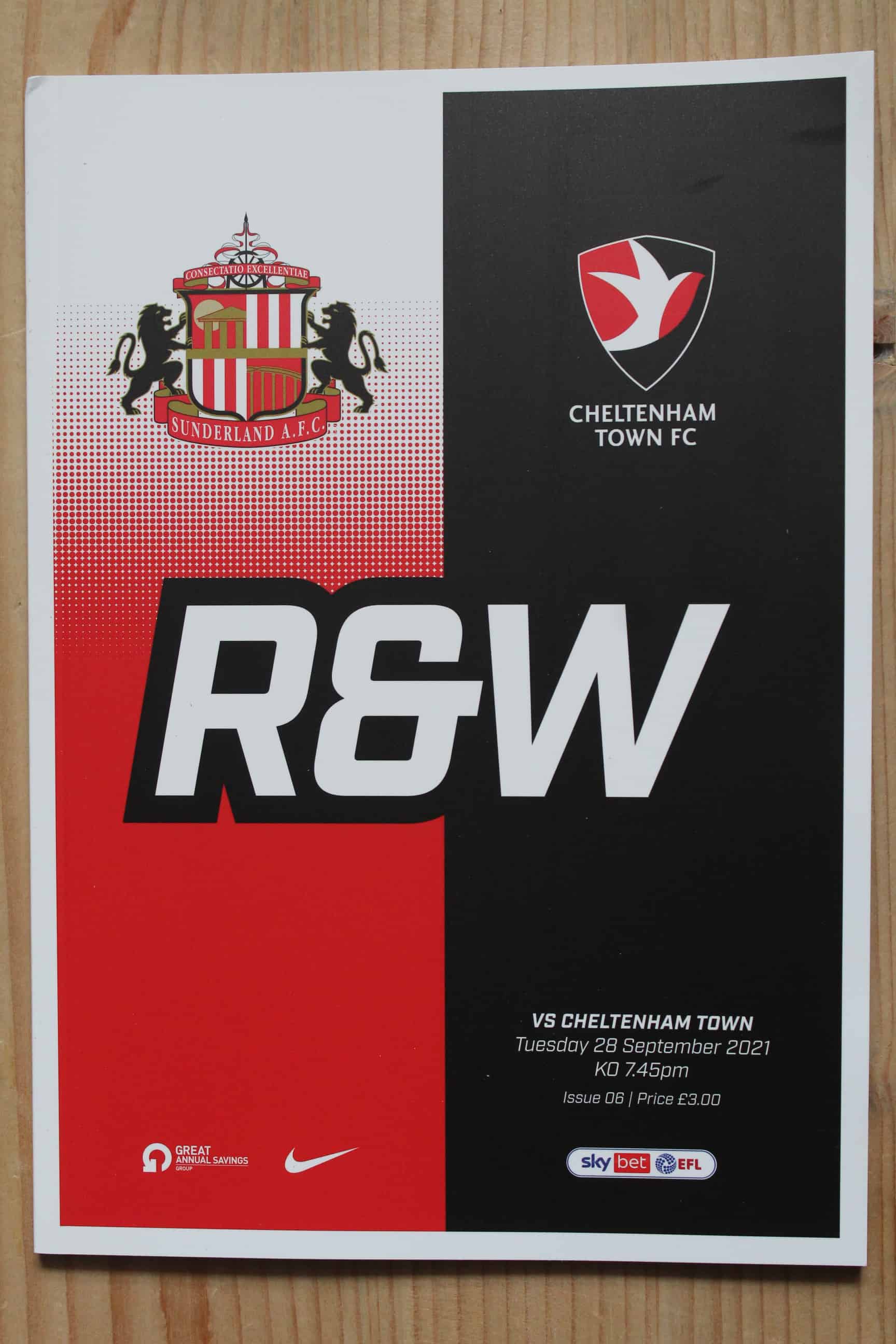 Sunderland FC v Cheltenham Town FC