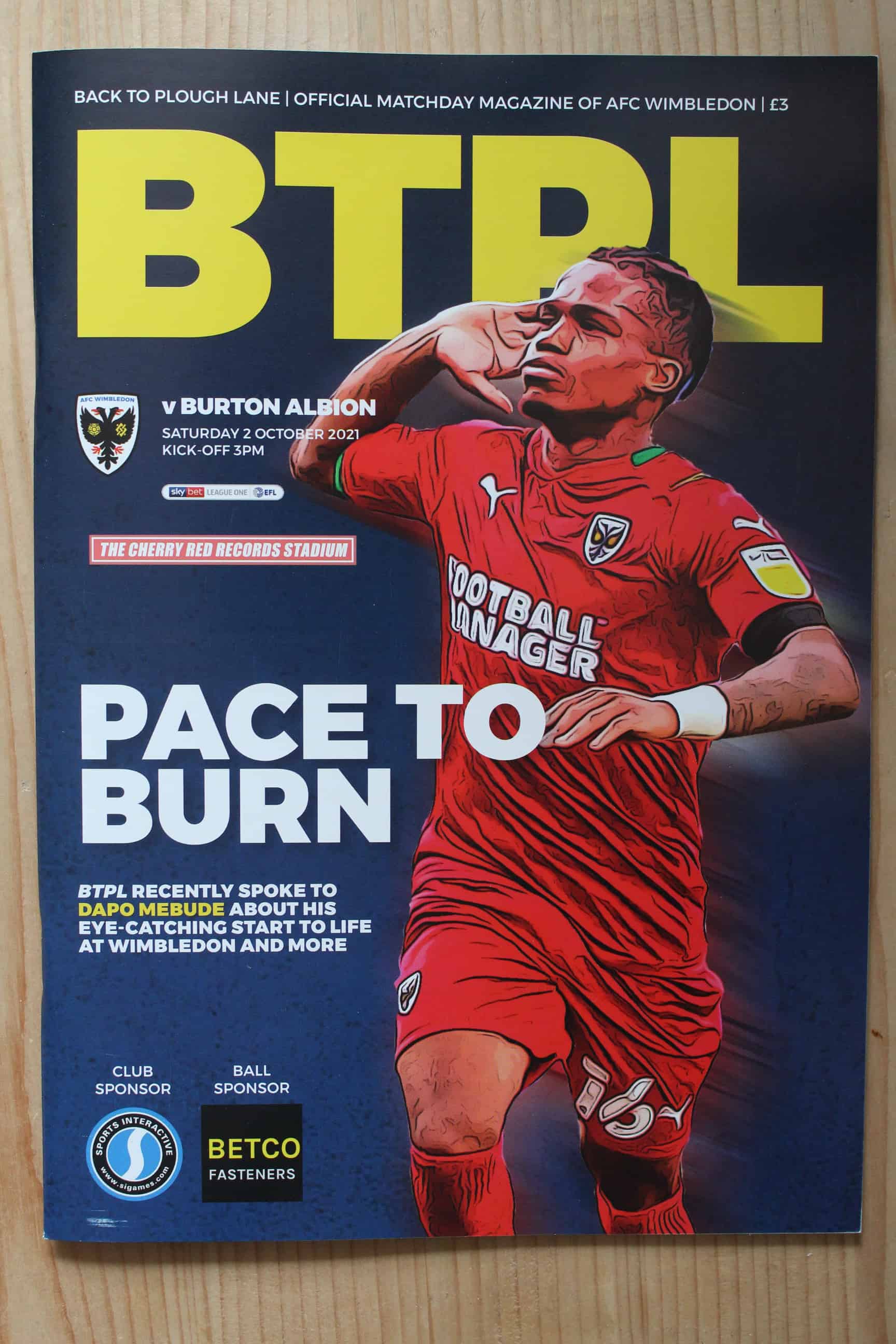 AFC Wimbledon FC v Burton Albion FC