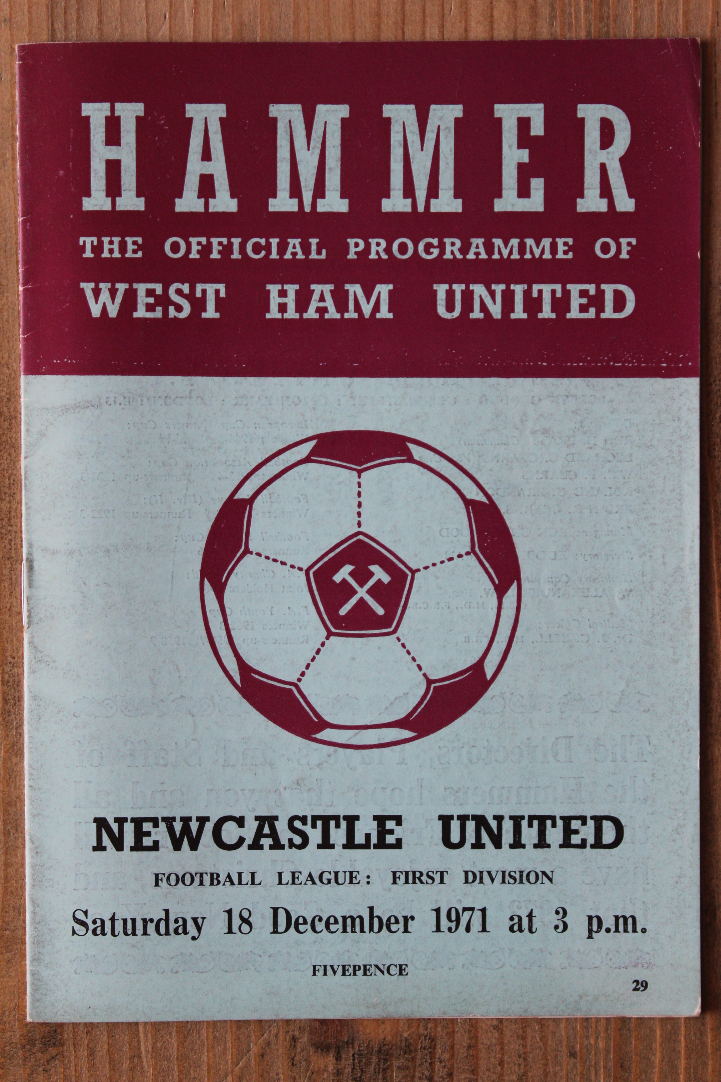 West Ham United FC v Newcastle United FC
