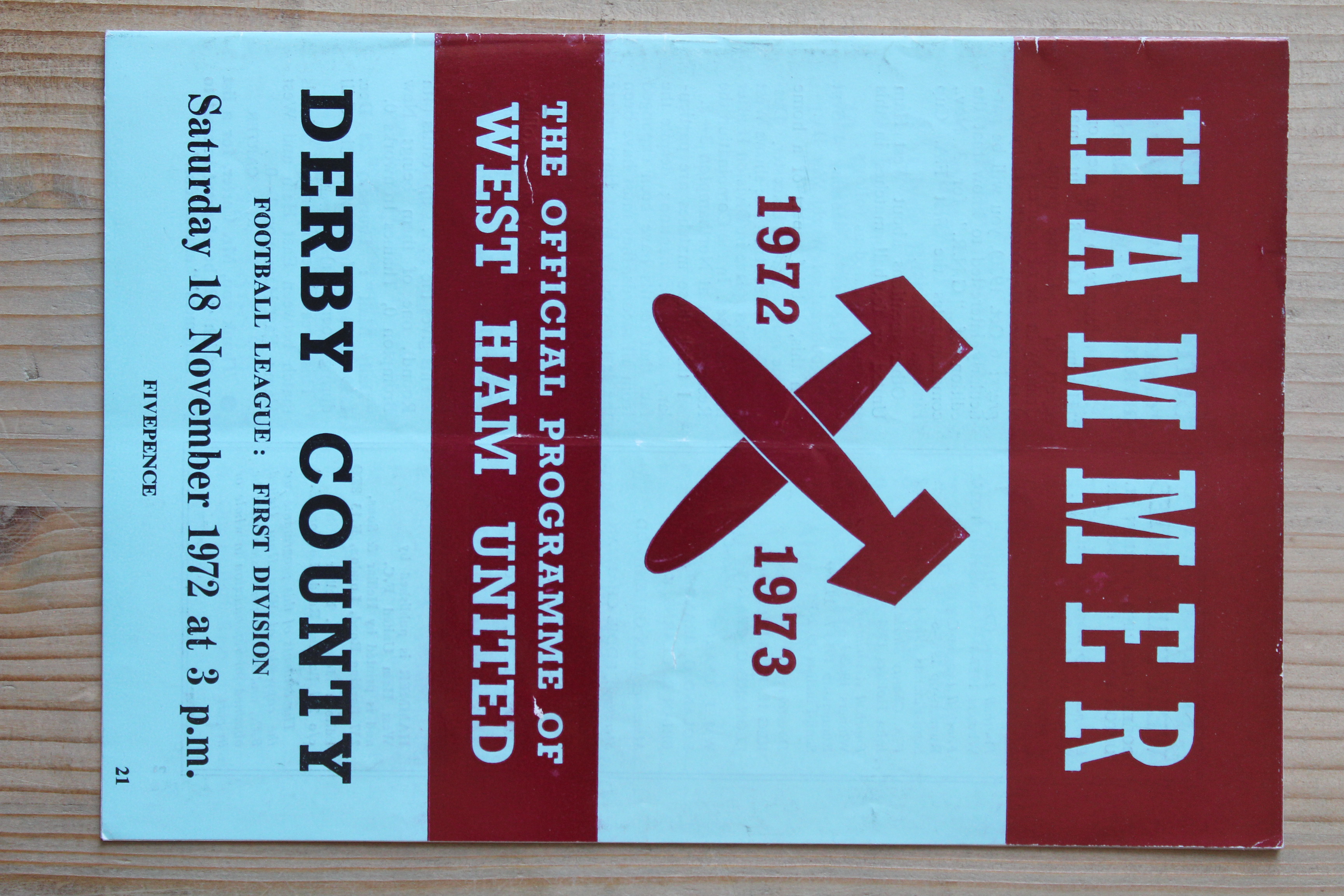 West Ham United FC v Derby County FC