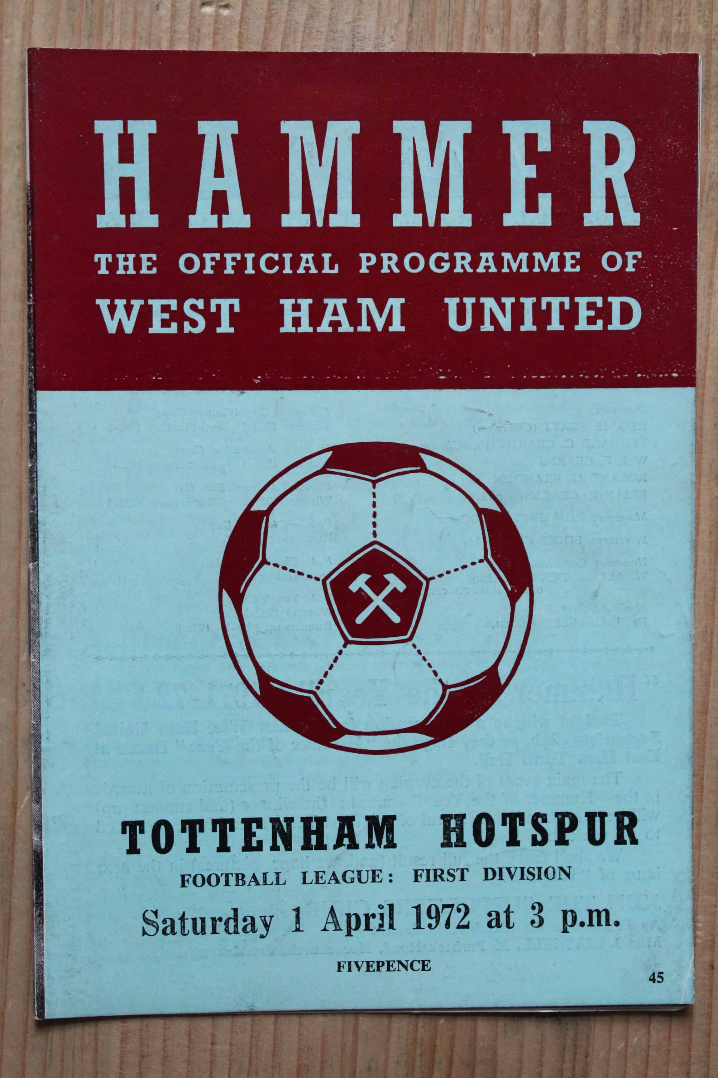 West Ham United FC v Tottenham Hotspur FC