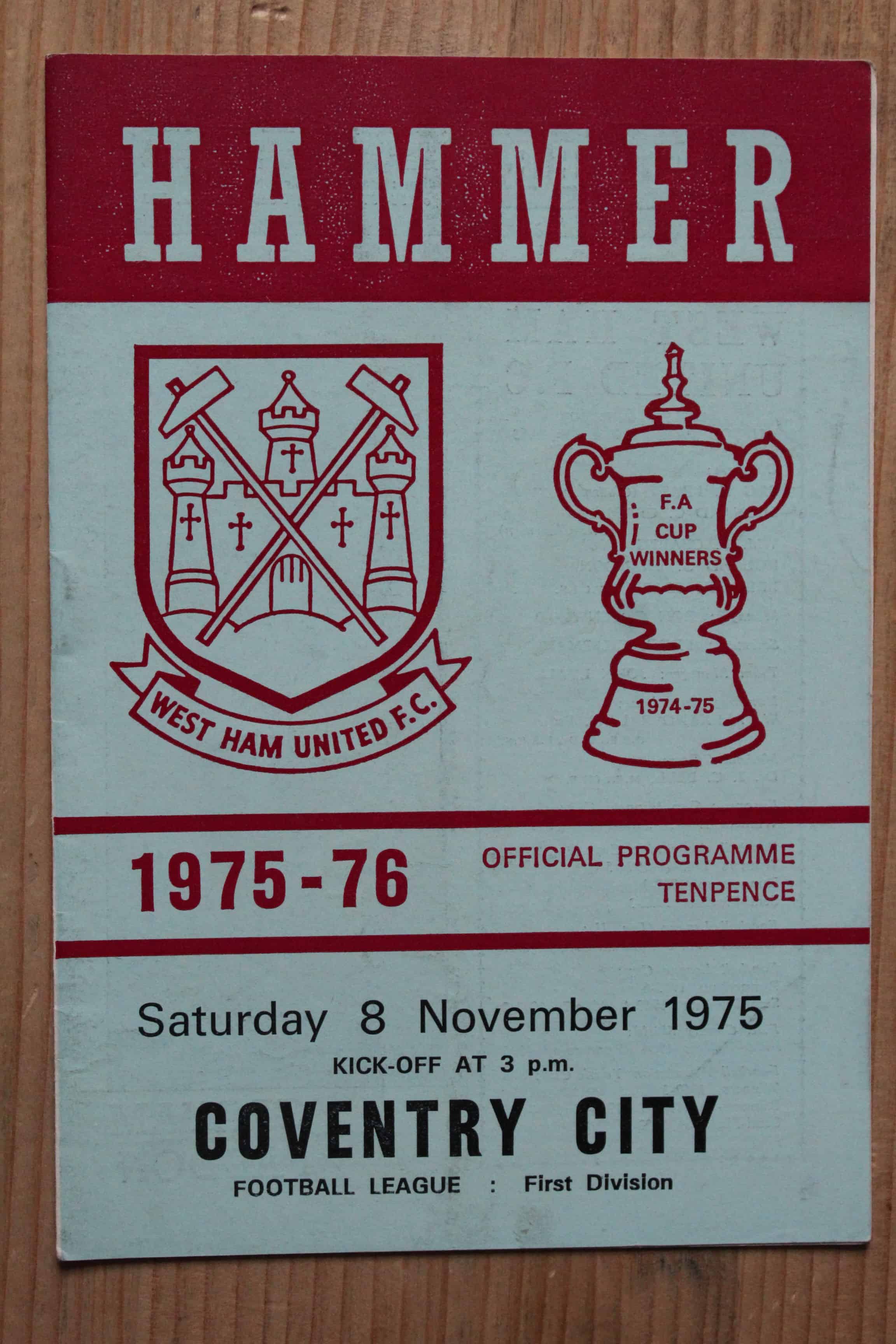 West Ham United FC v Coventry City FC