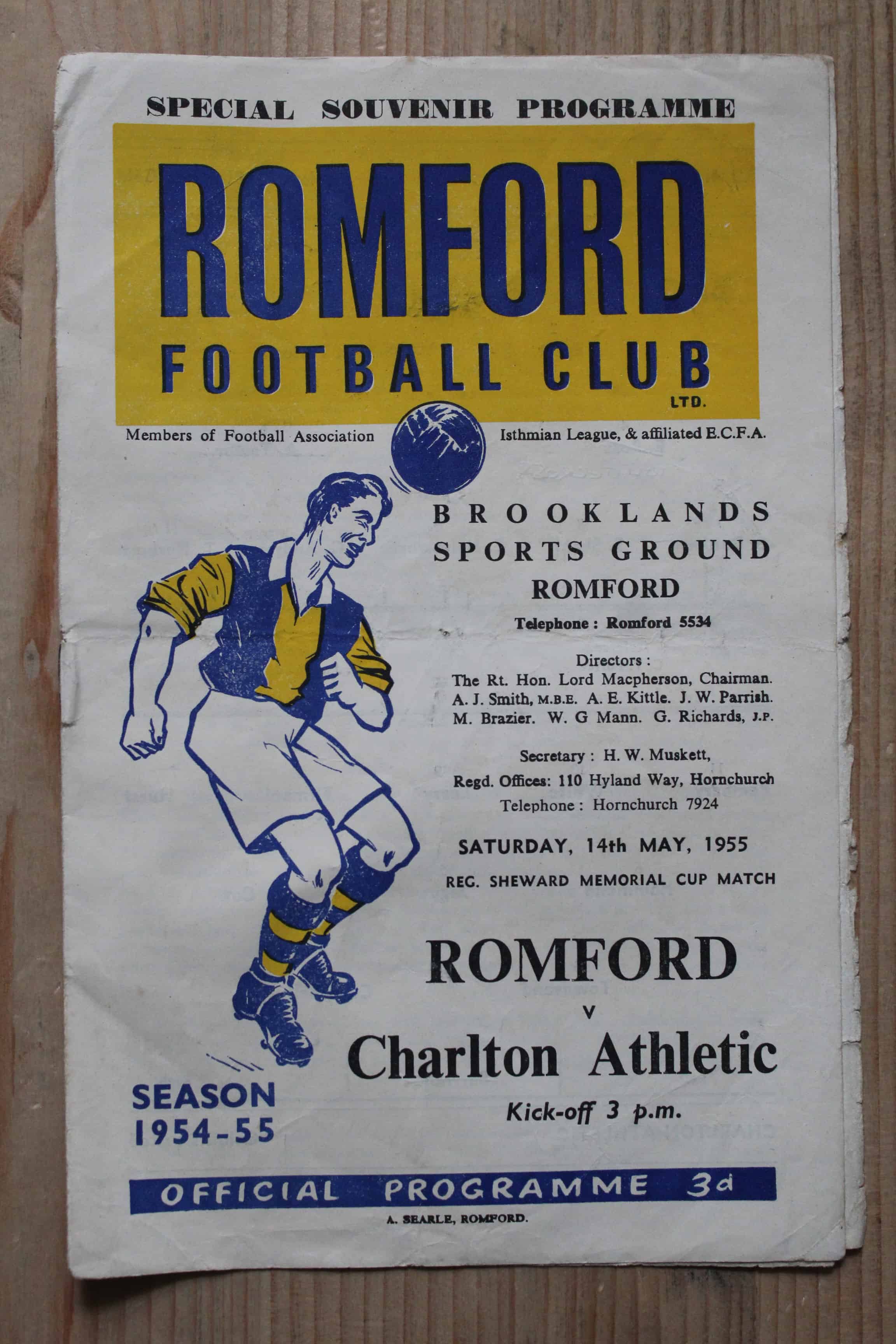 Romford v Charlton Athletic FC