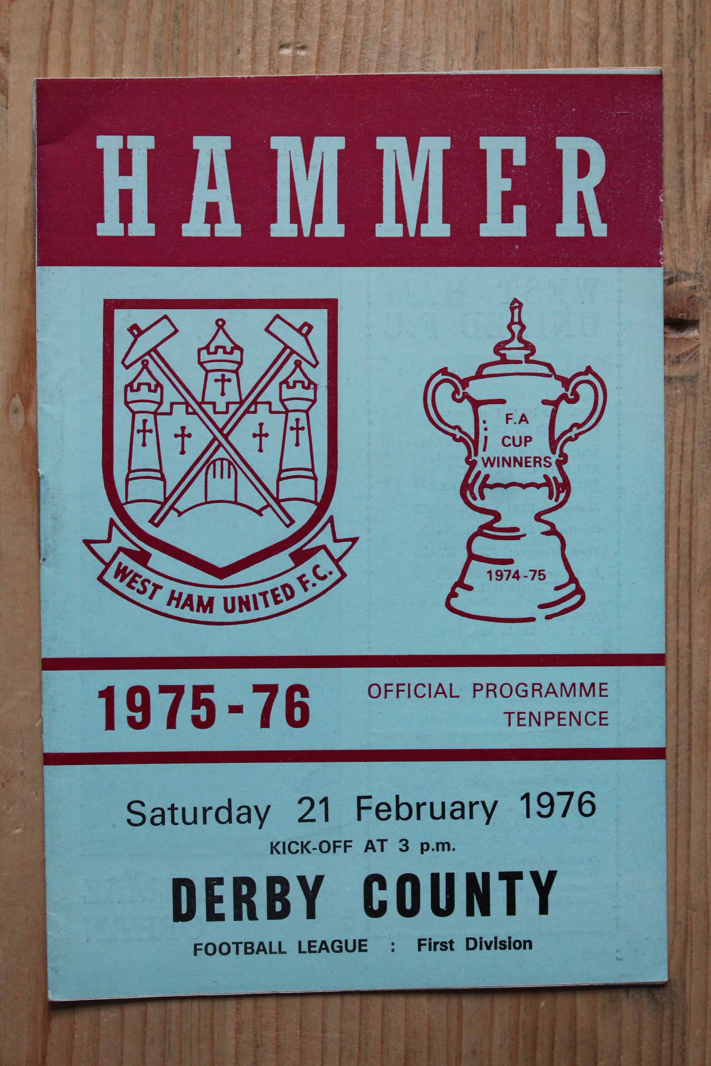 West Ham United FC v Derby County FC