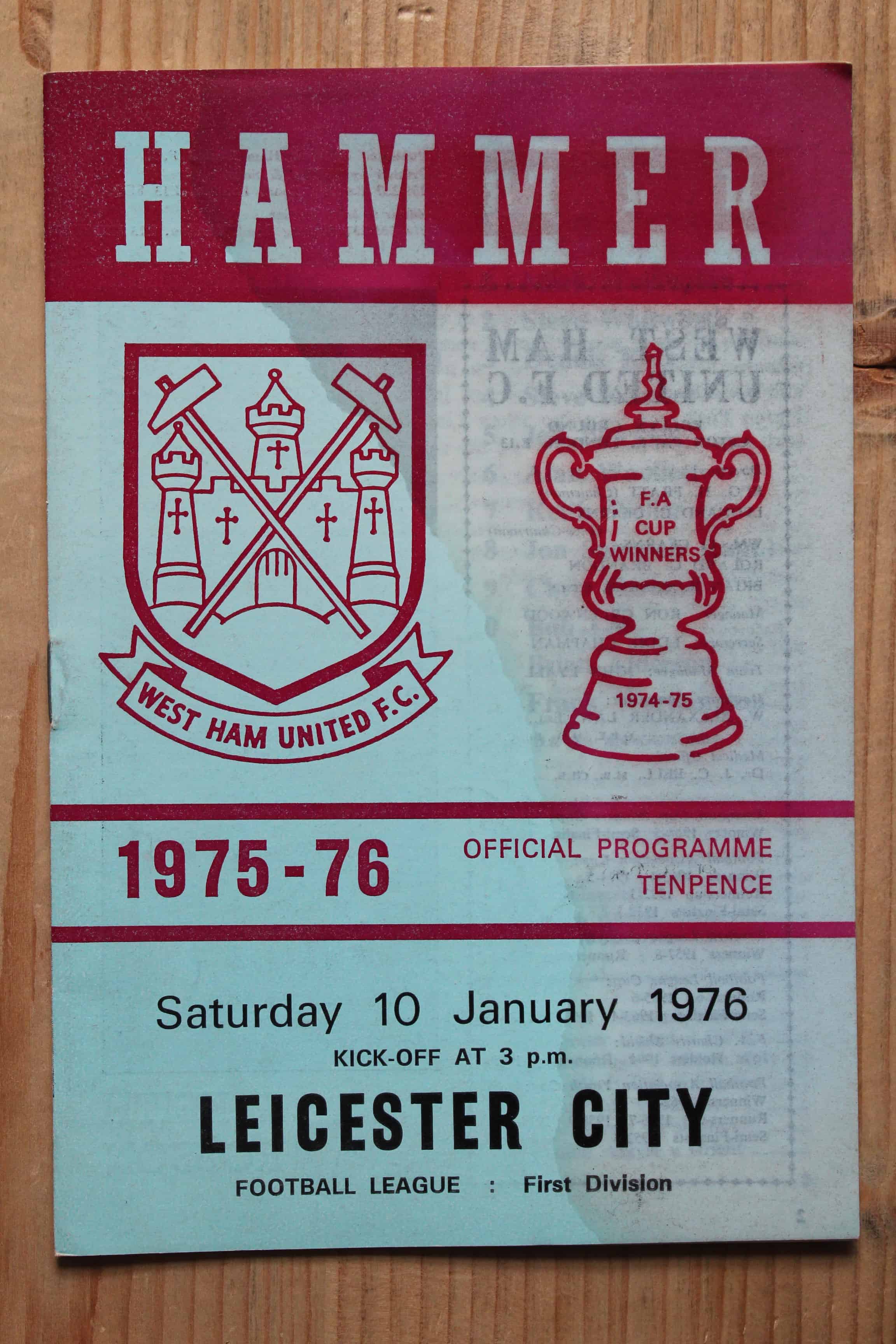 West Ham United FC v Leicester City FC