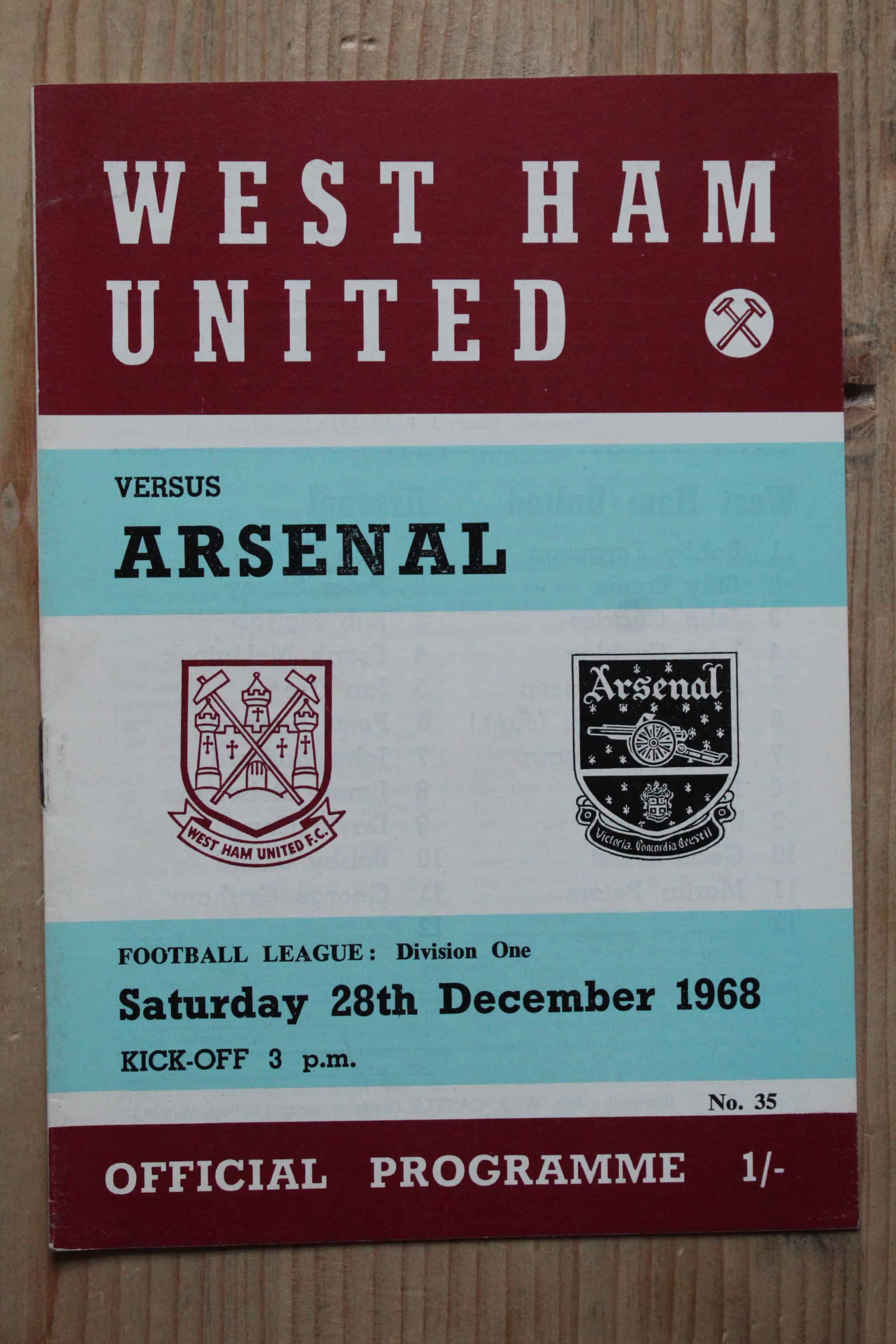 West Ham United FC v Arsenal FC