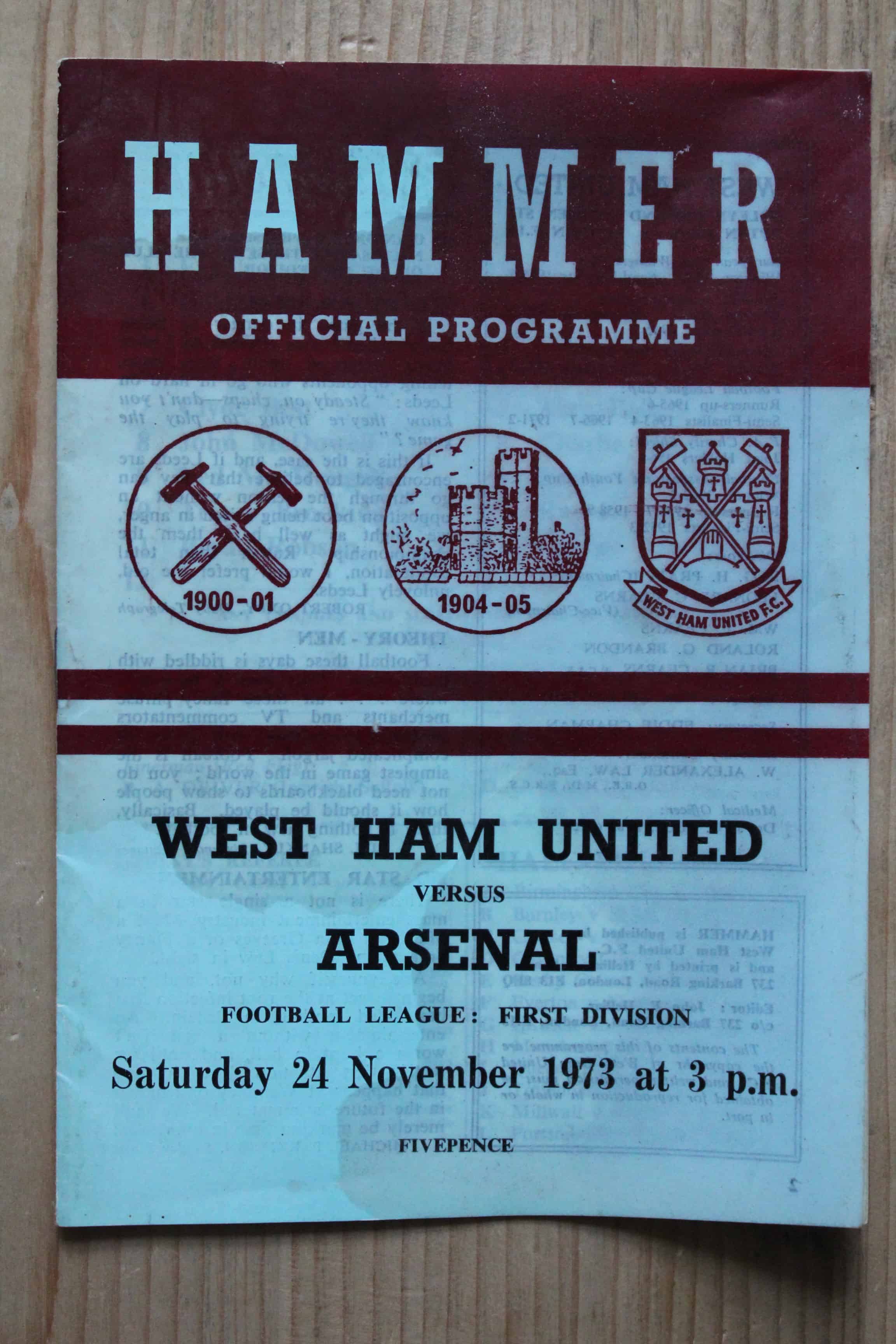 West Ham United FC v Arsenal FC