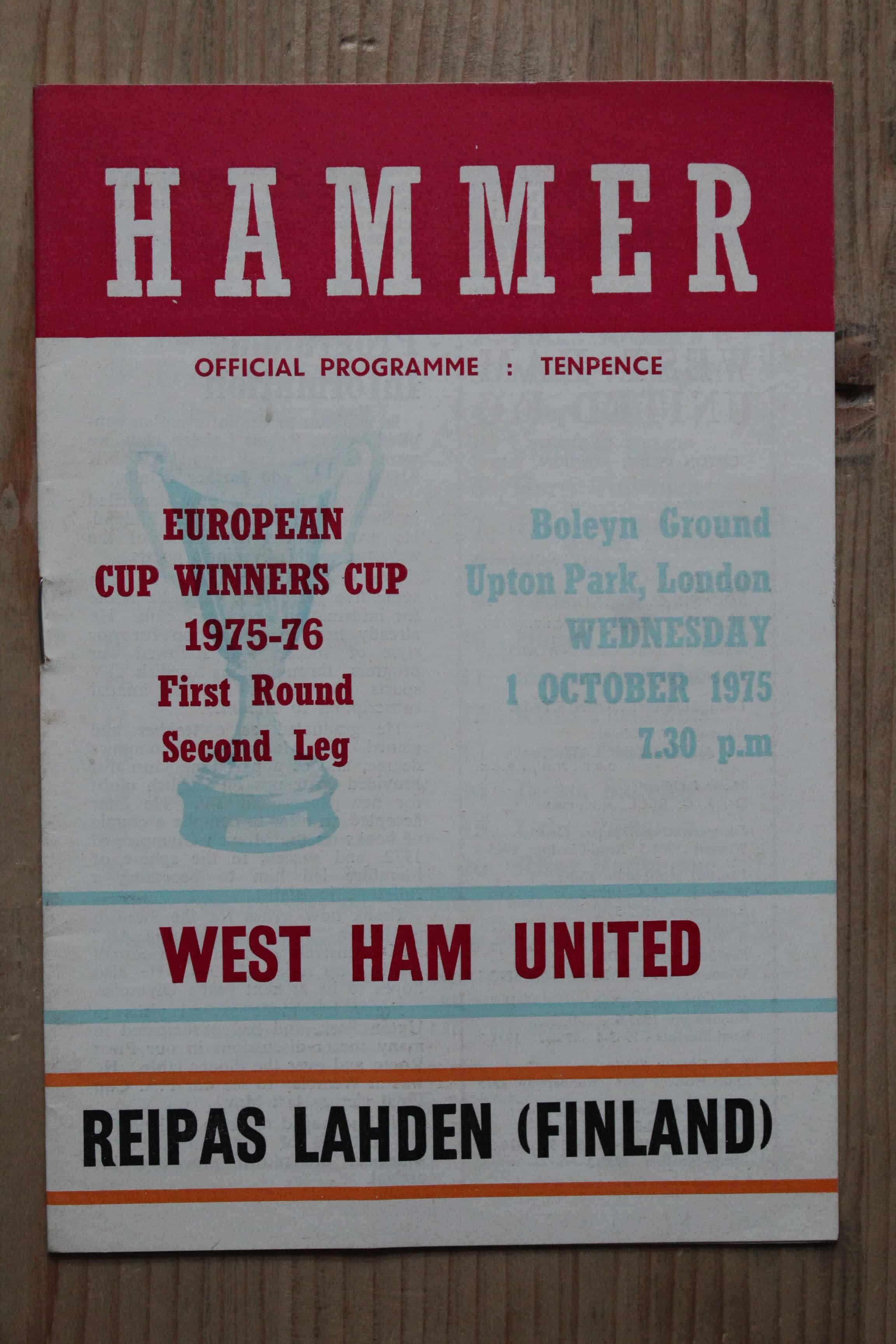 West Ham United FC v Lahden Reipas