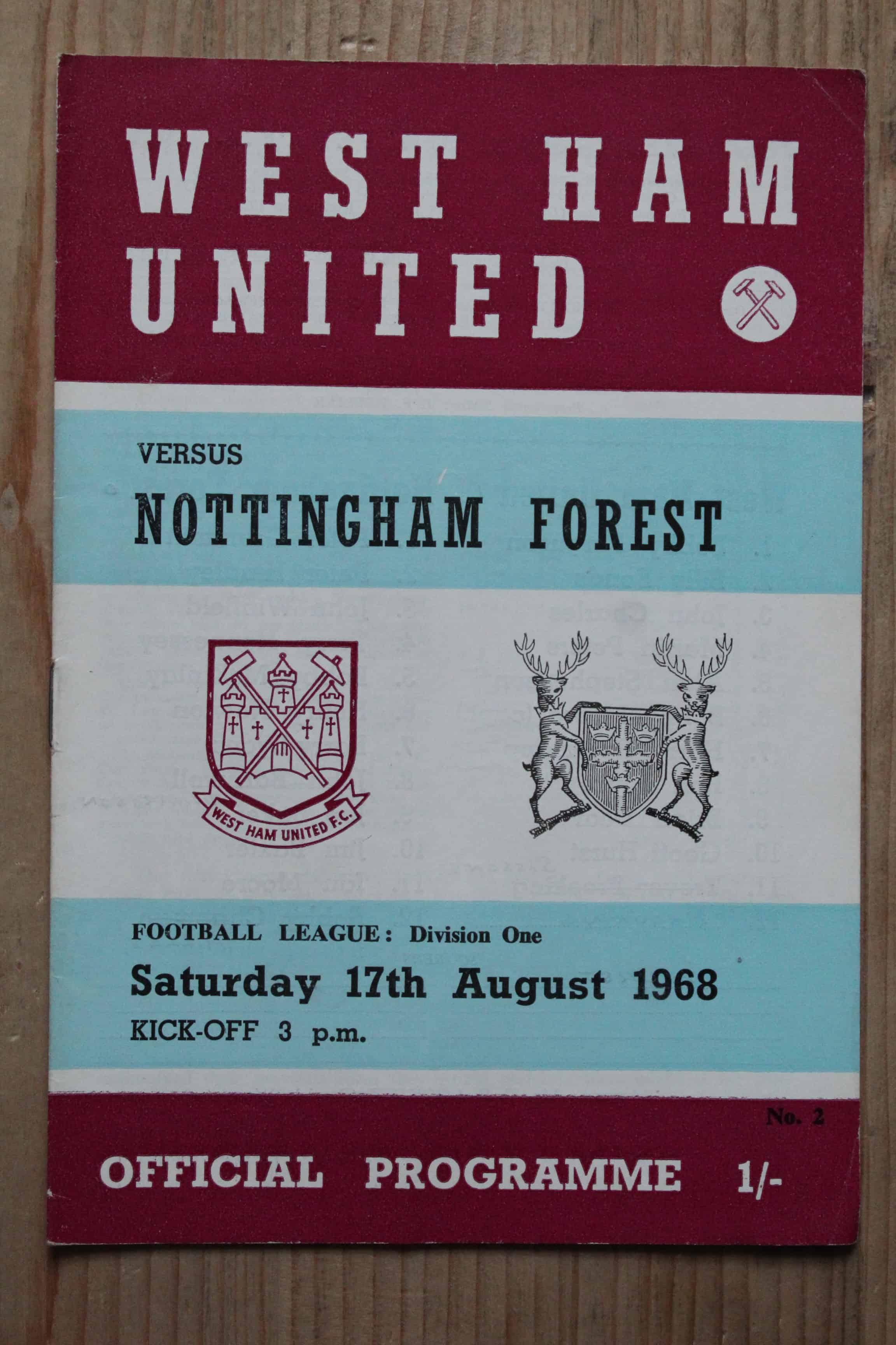 West Ham United FC v Nottingham Forest FC