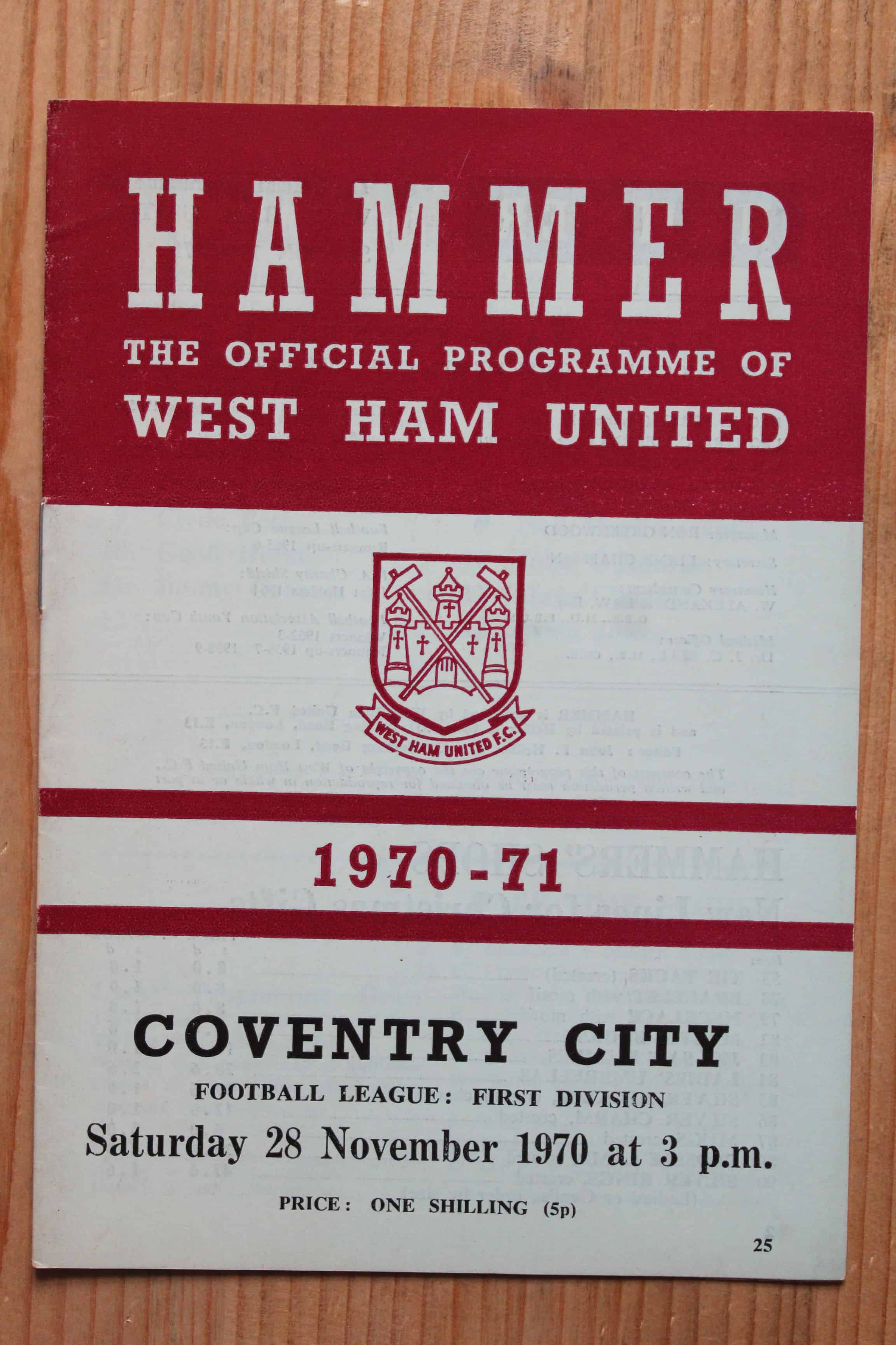 West Ham United FC v Coventry City FC