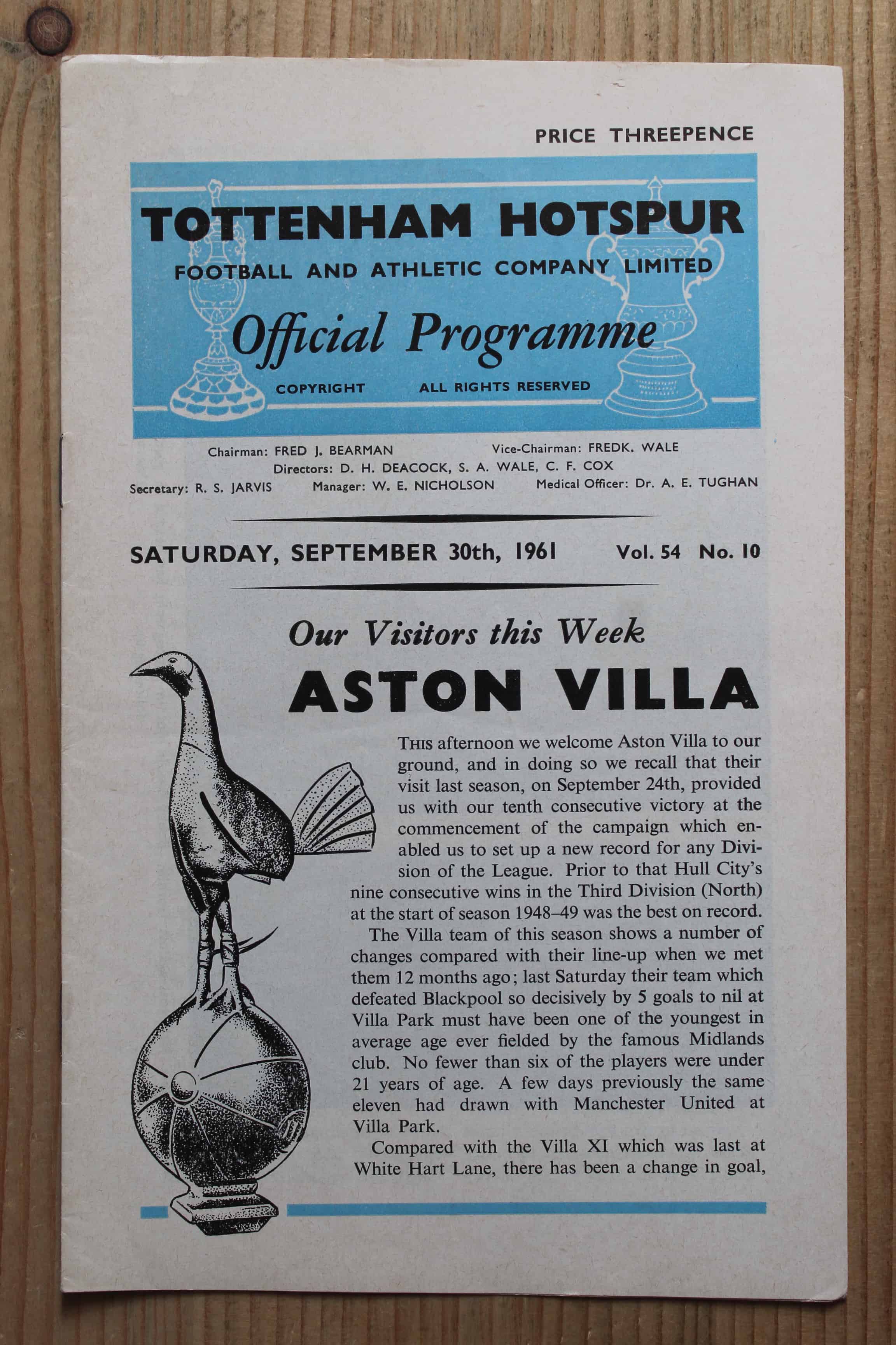 Tottenham Hotspur FC v Aston Villa FC