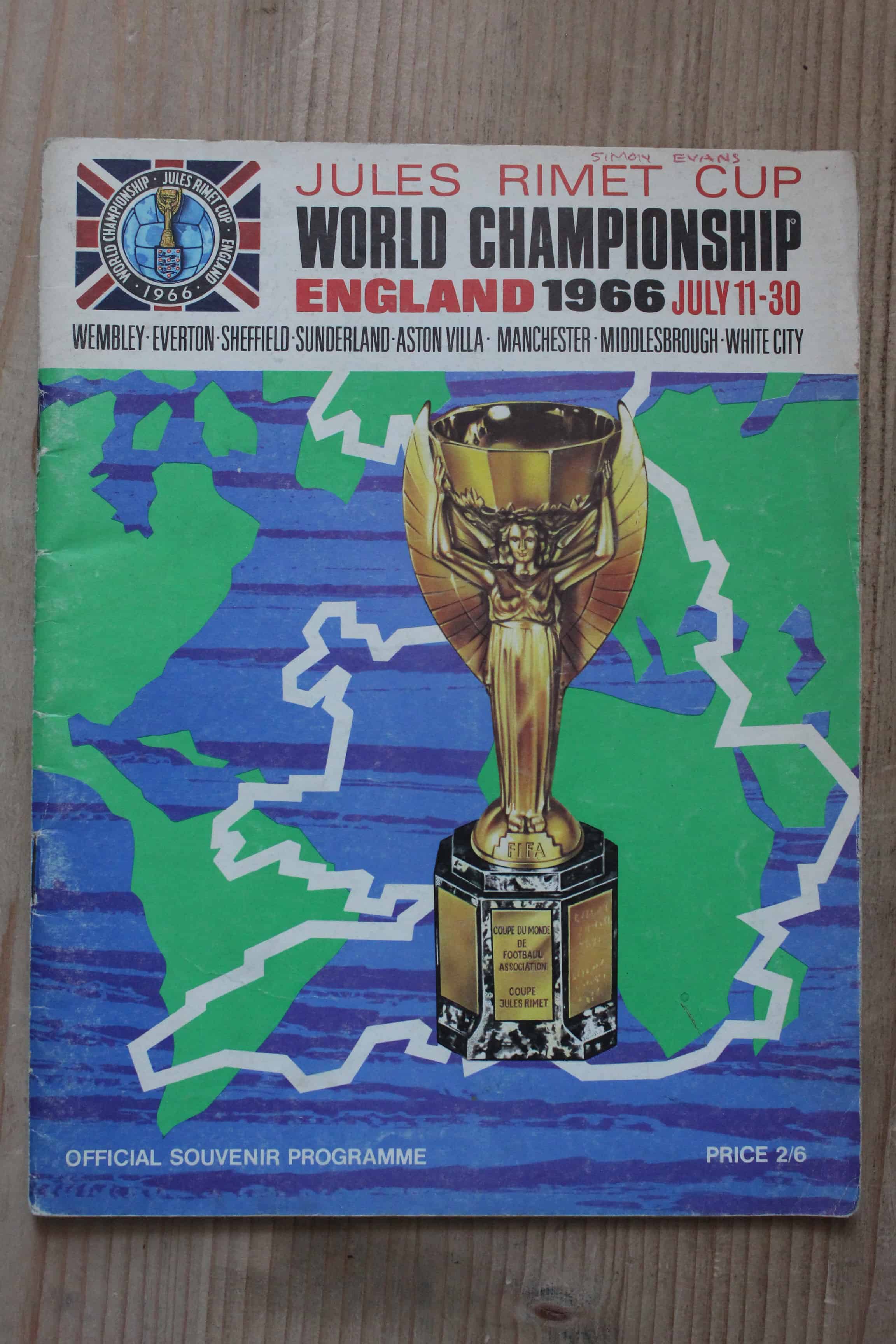 1966 World Cup Tournament Programme v 1966 World Cup Tournament Programme