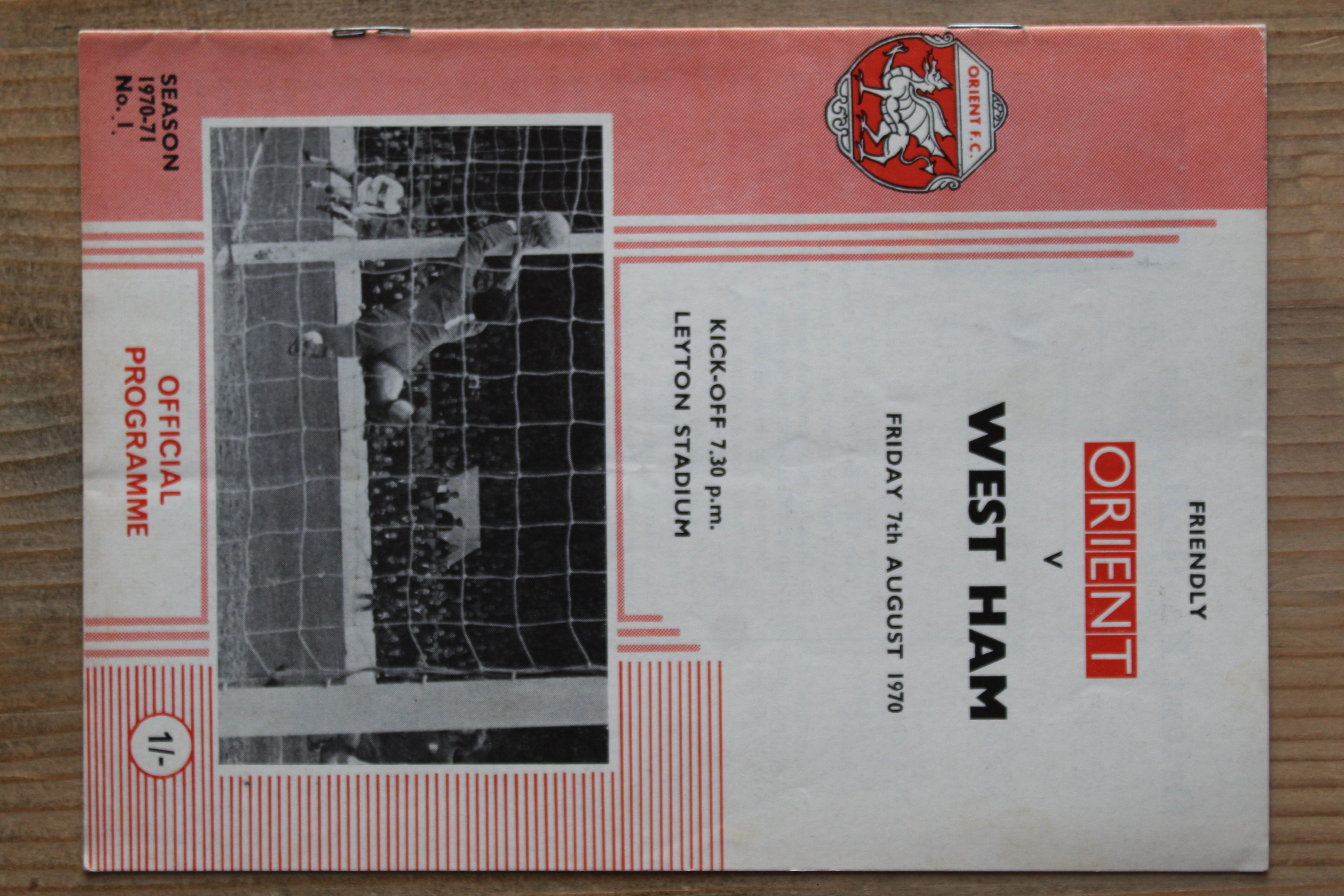 Orient v West Ham United FC
