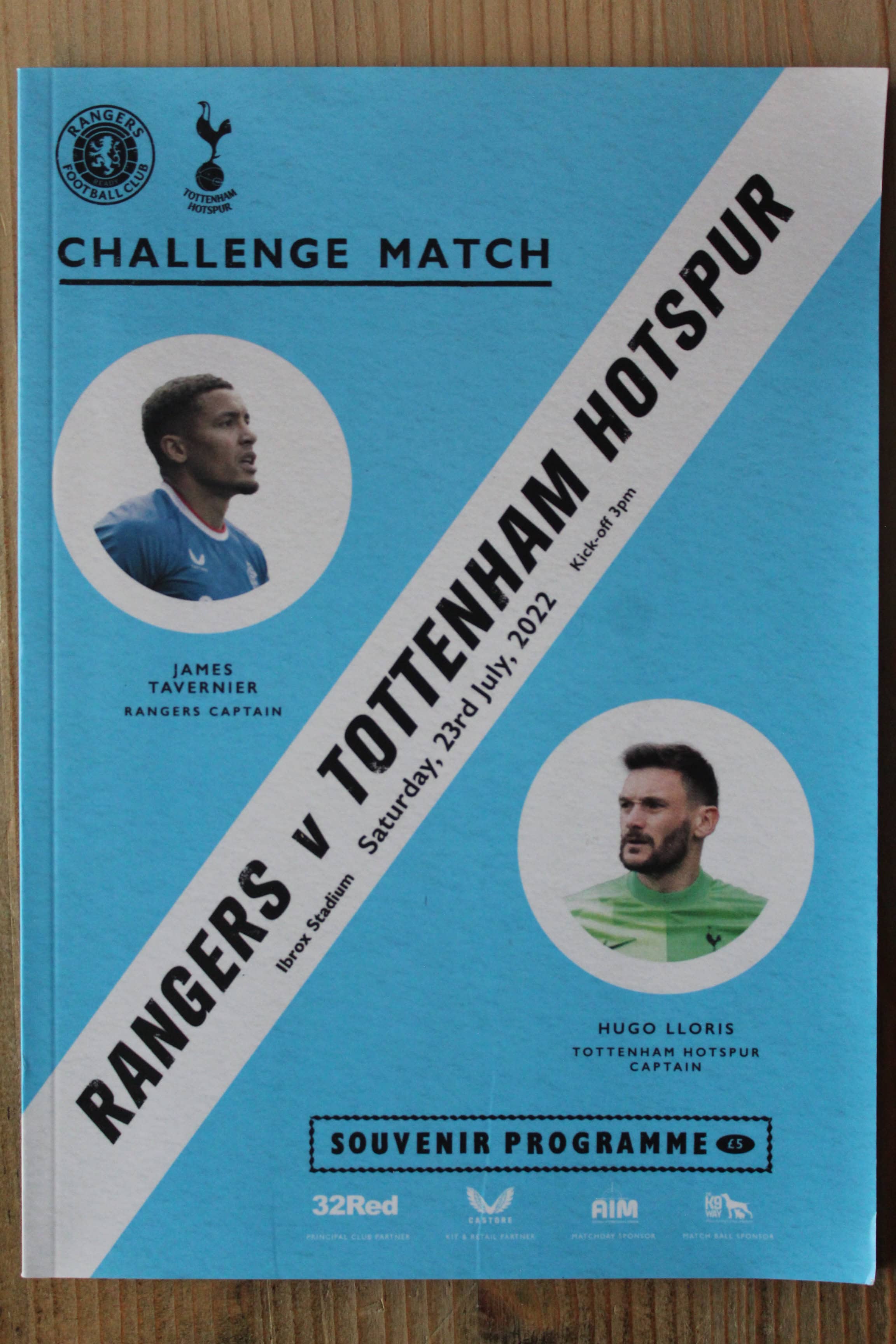 Rangers (Glasgow) FC v Tottenham Hotspur FC