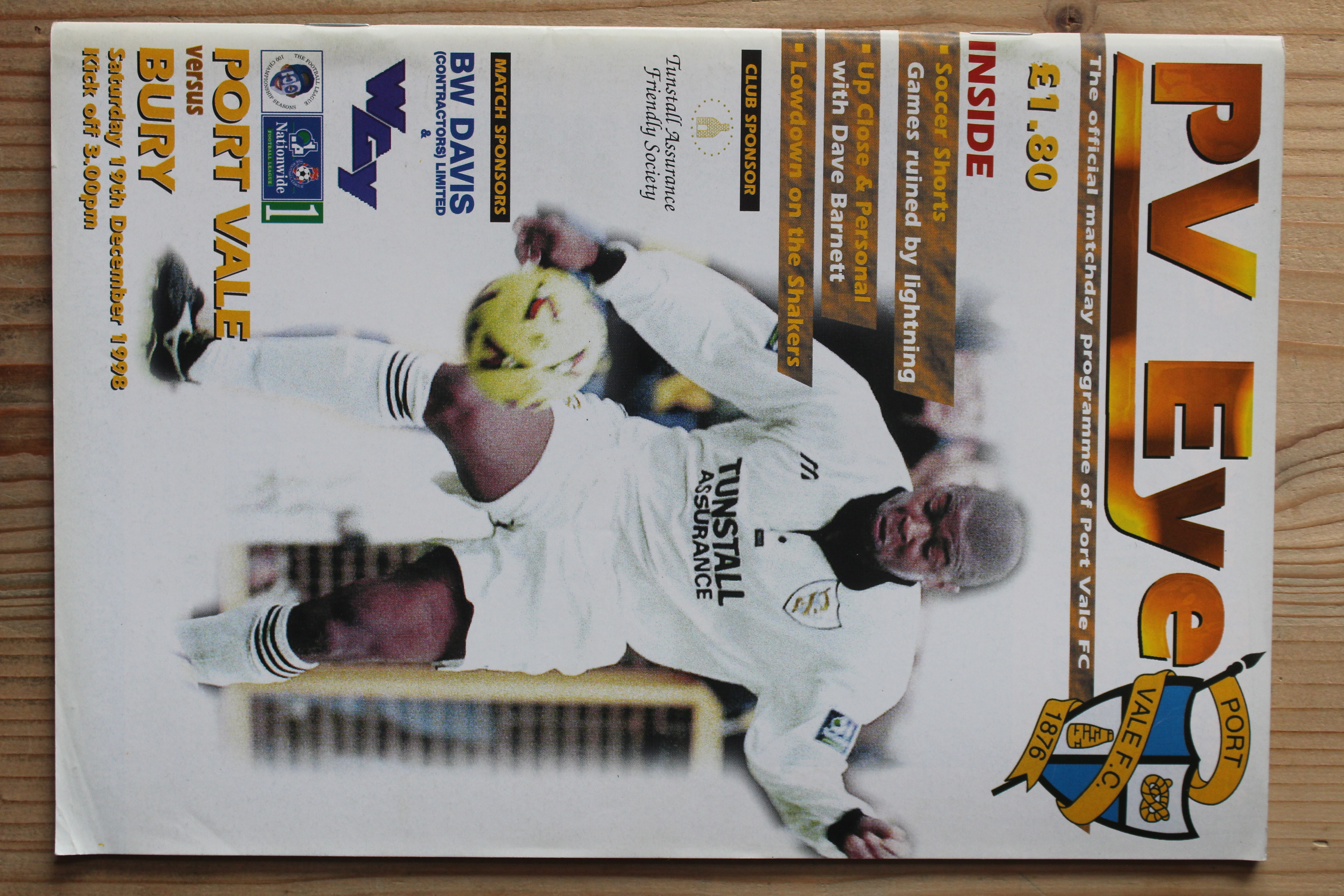 Port Vale FC v Bury FC