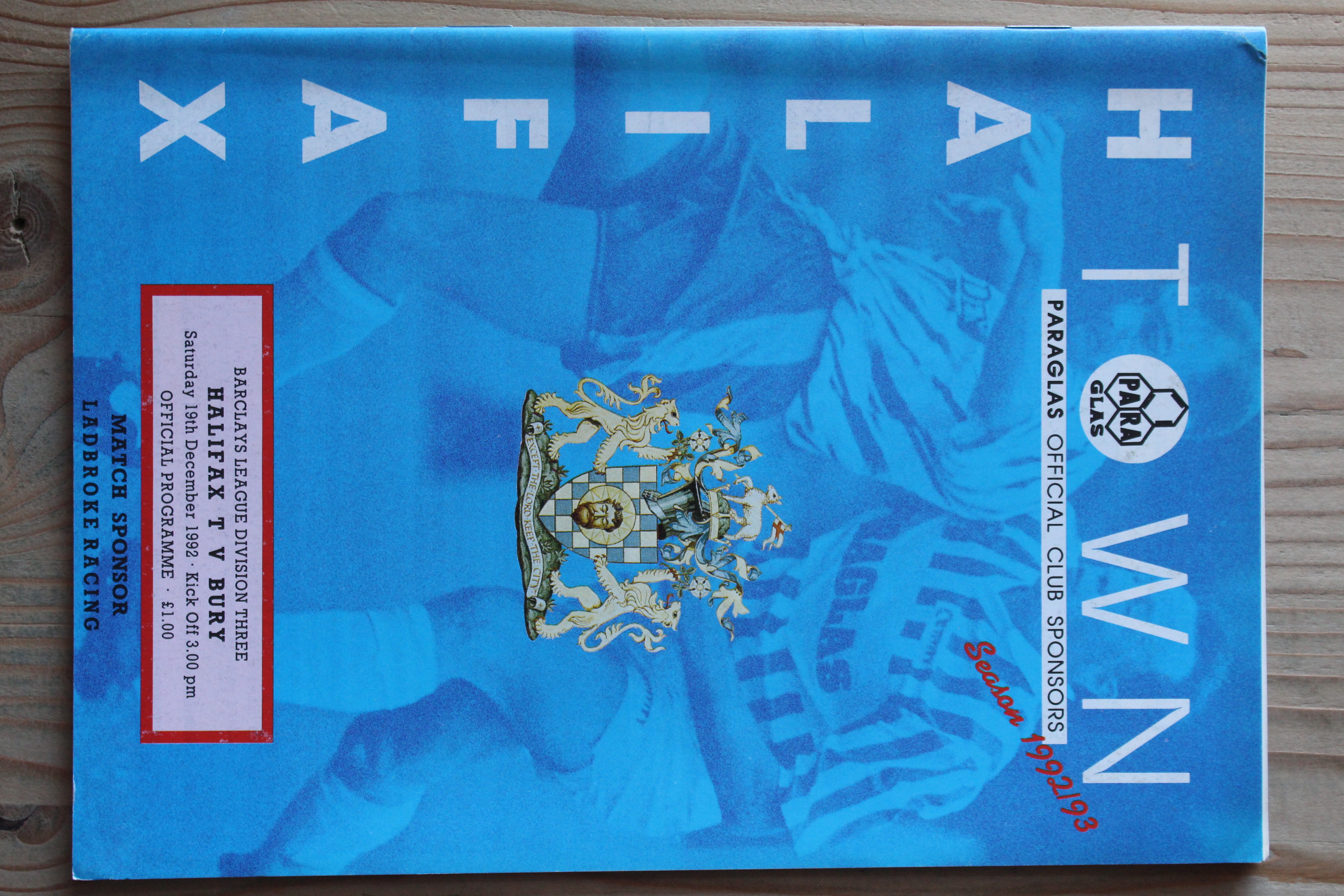 FC Halifax Town  v Bury FC