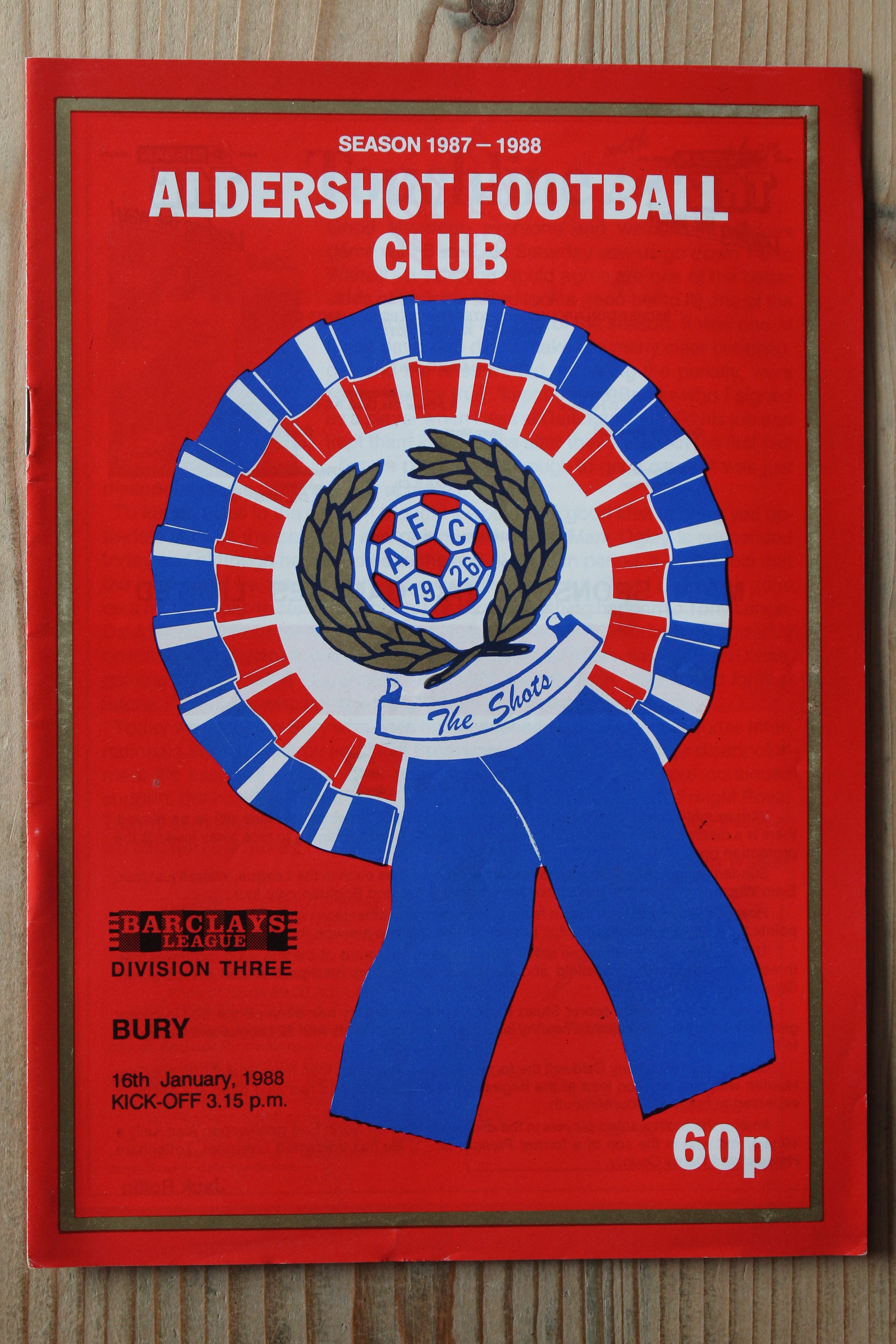 Aldershot F.C v Bury FC