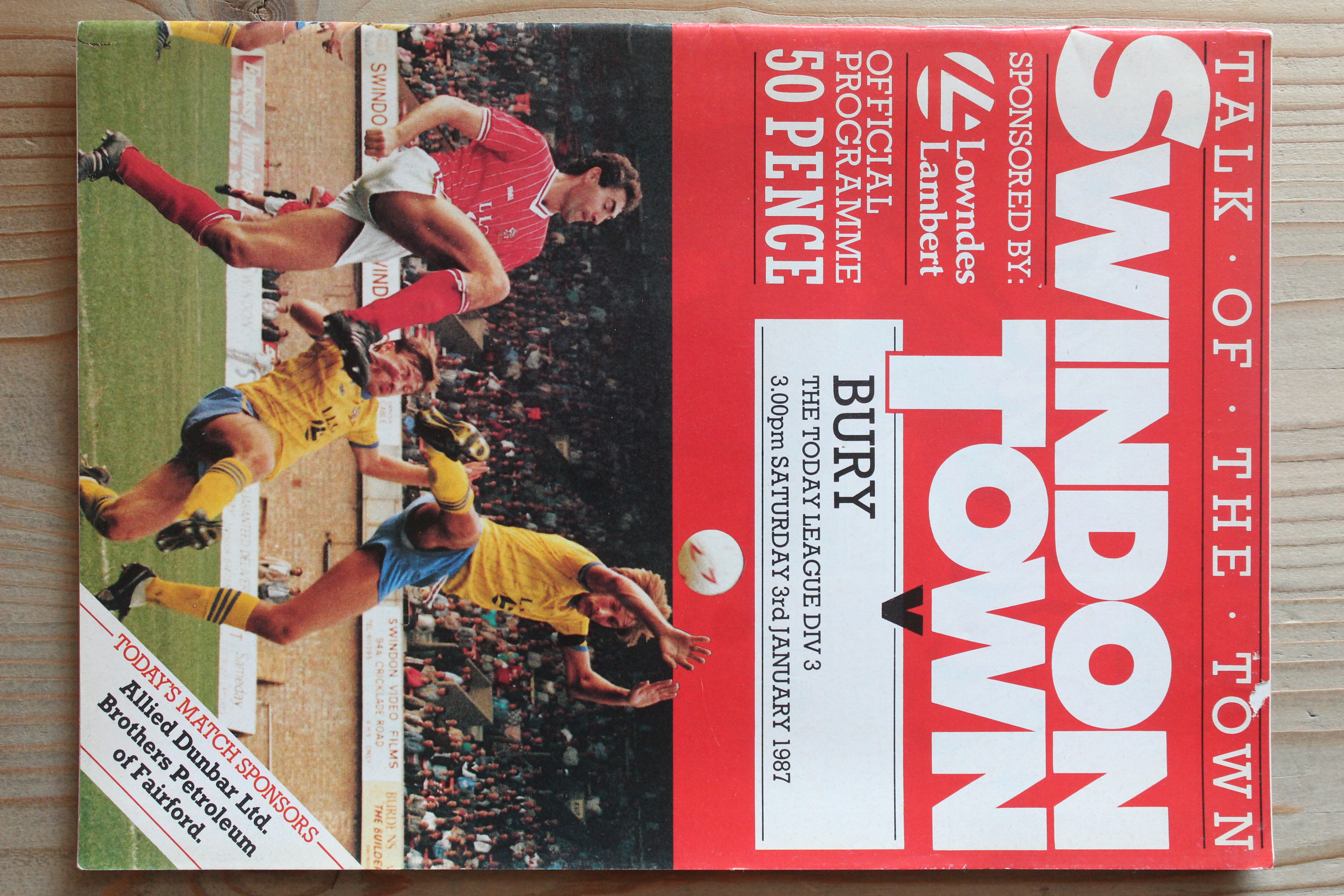 Swindon Town FC v Bury FC