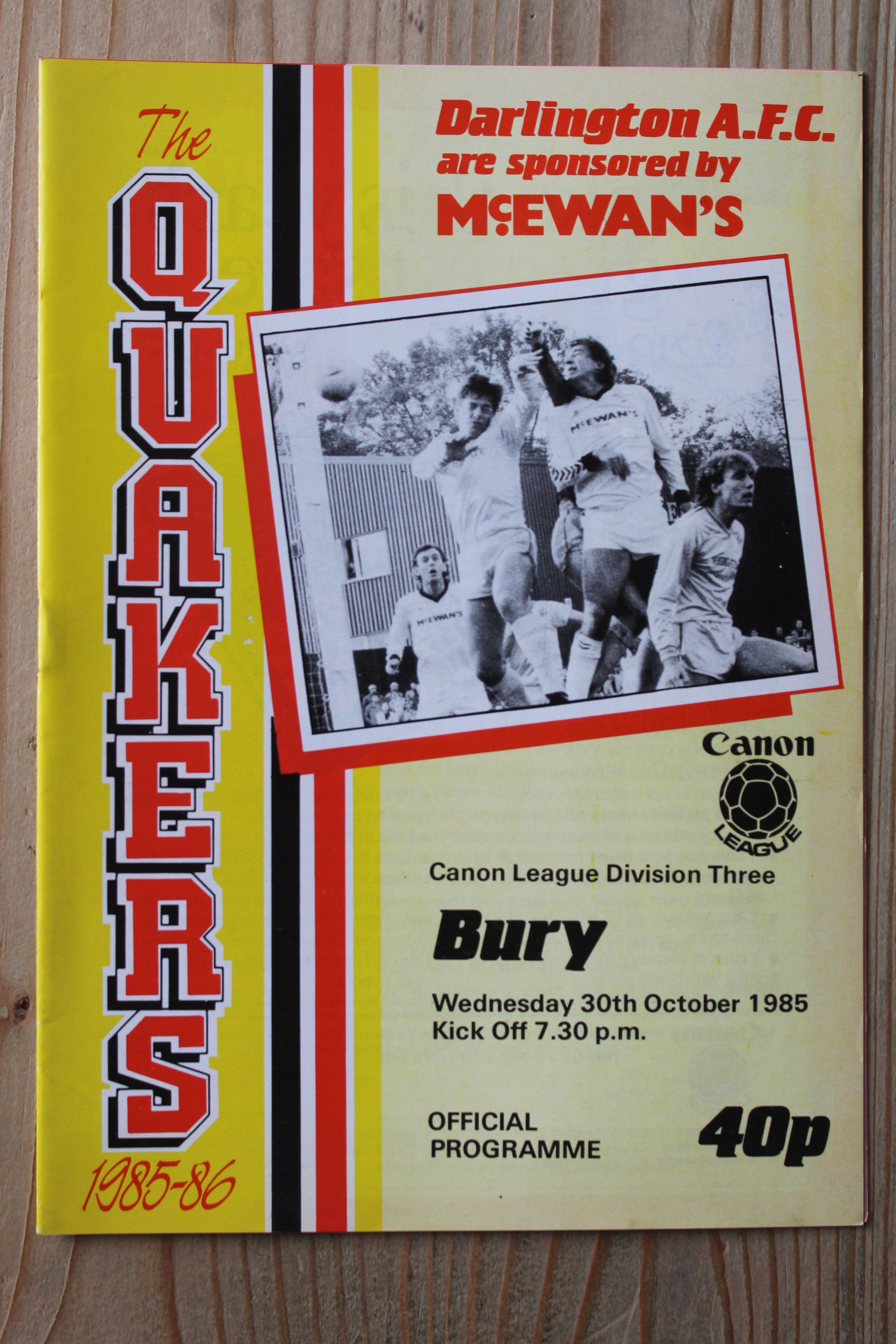 Darlington FC v Bury FC