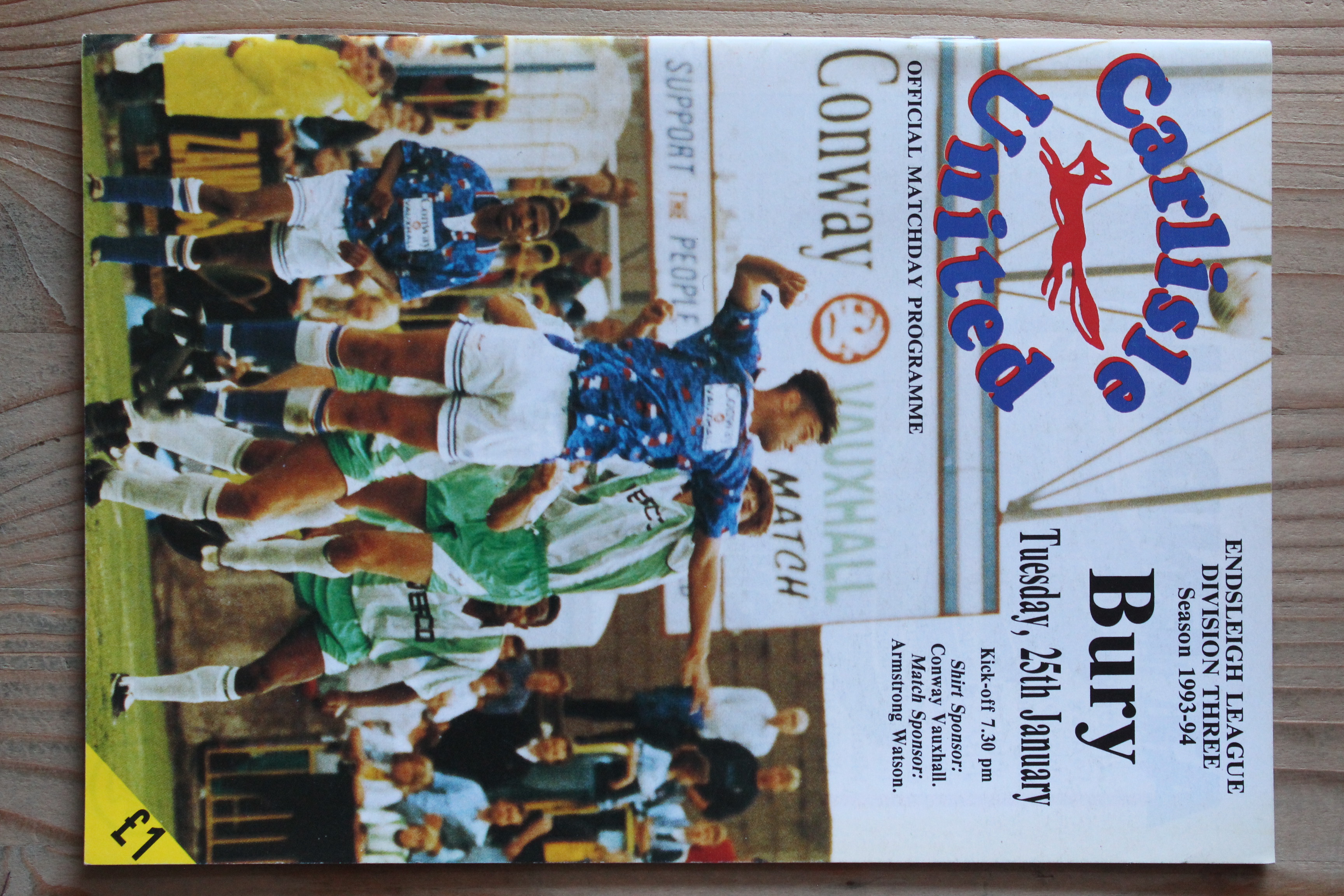 Carlisle United FC v Bury FC