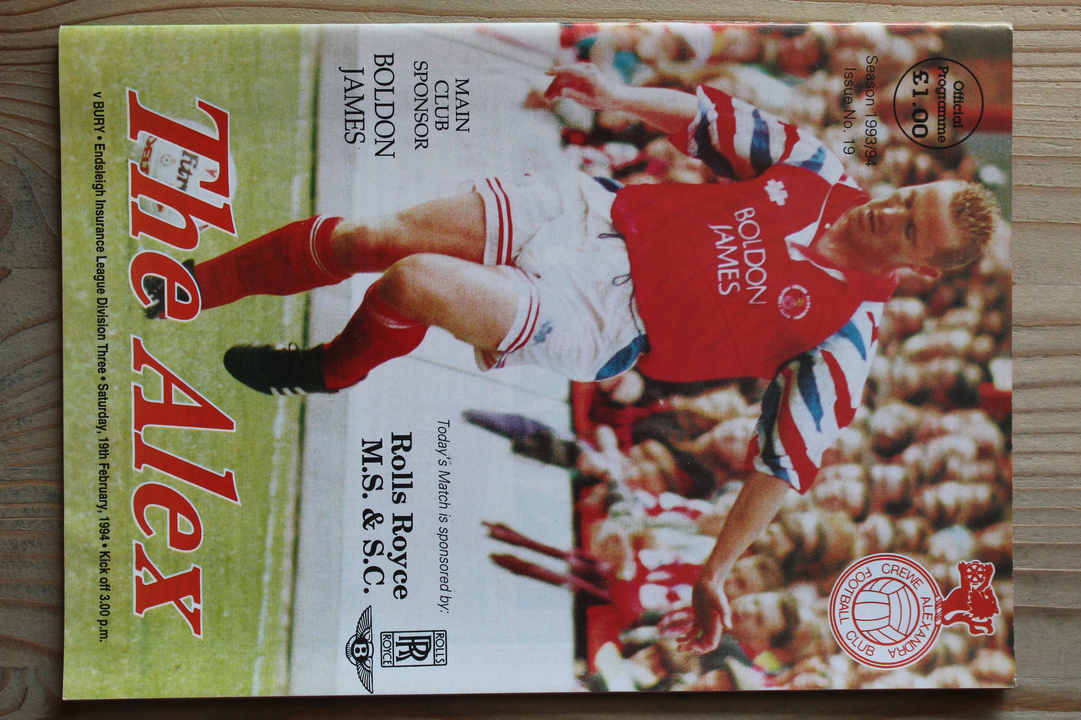 Crewe Alexandra FC v Bury FC