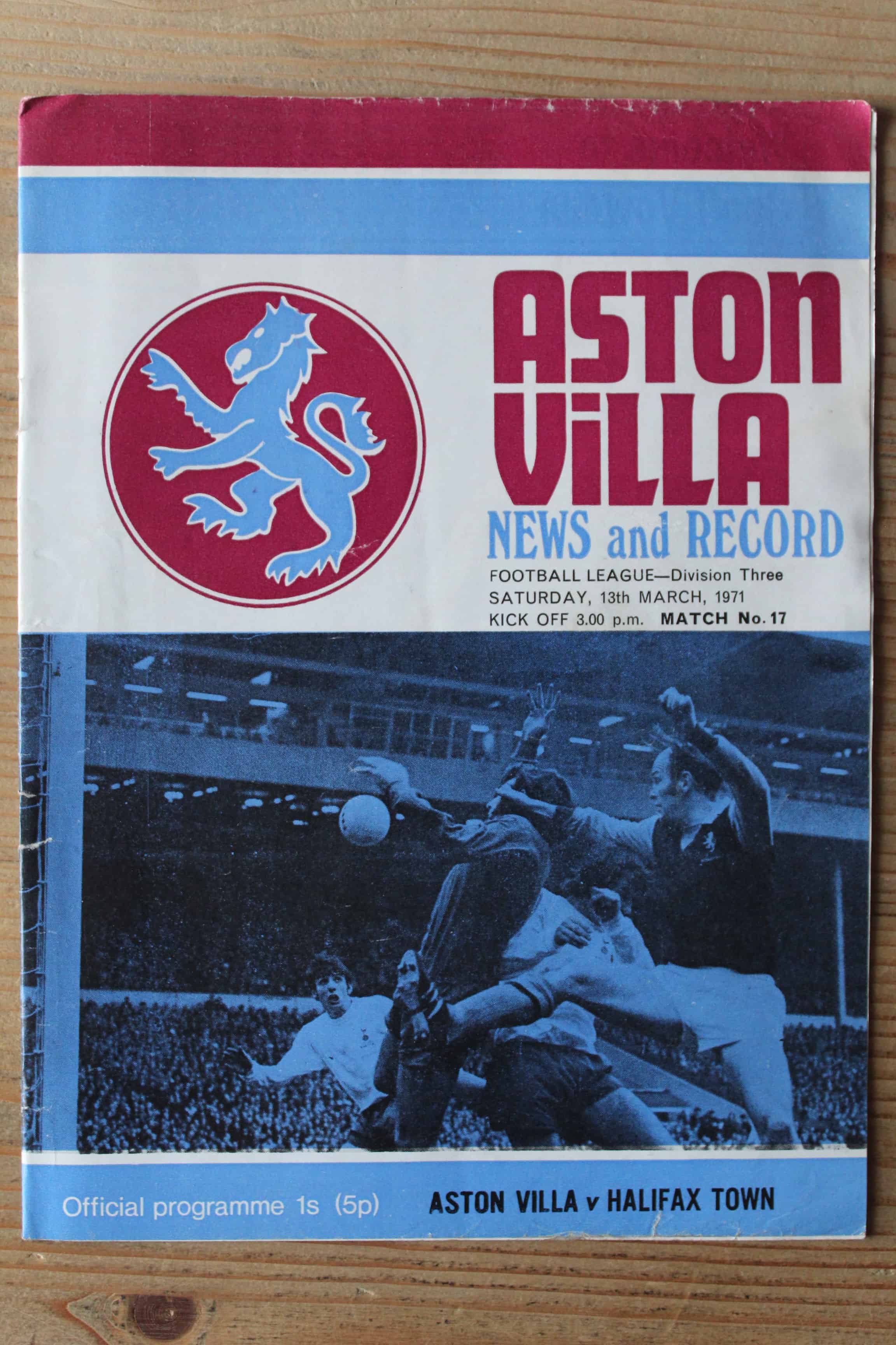 Aston Villa FC v Halifax Town A.F.C