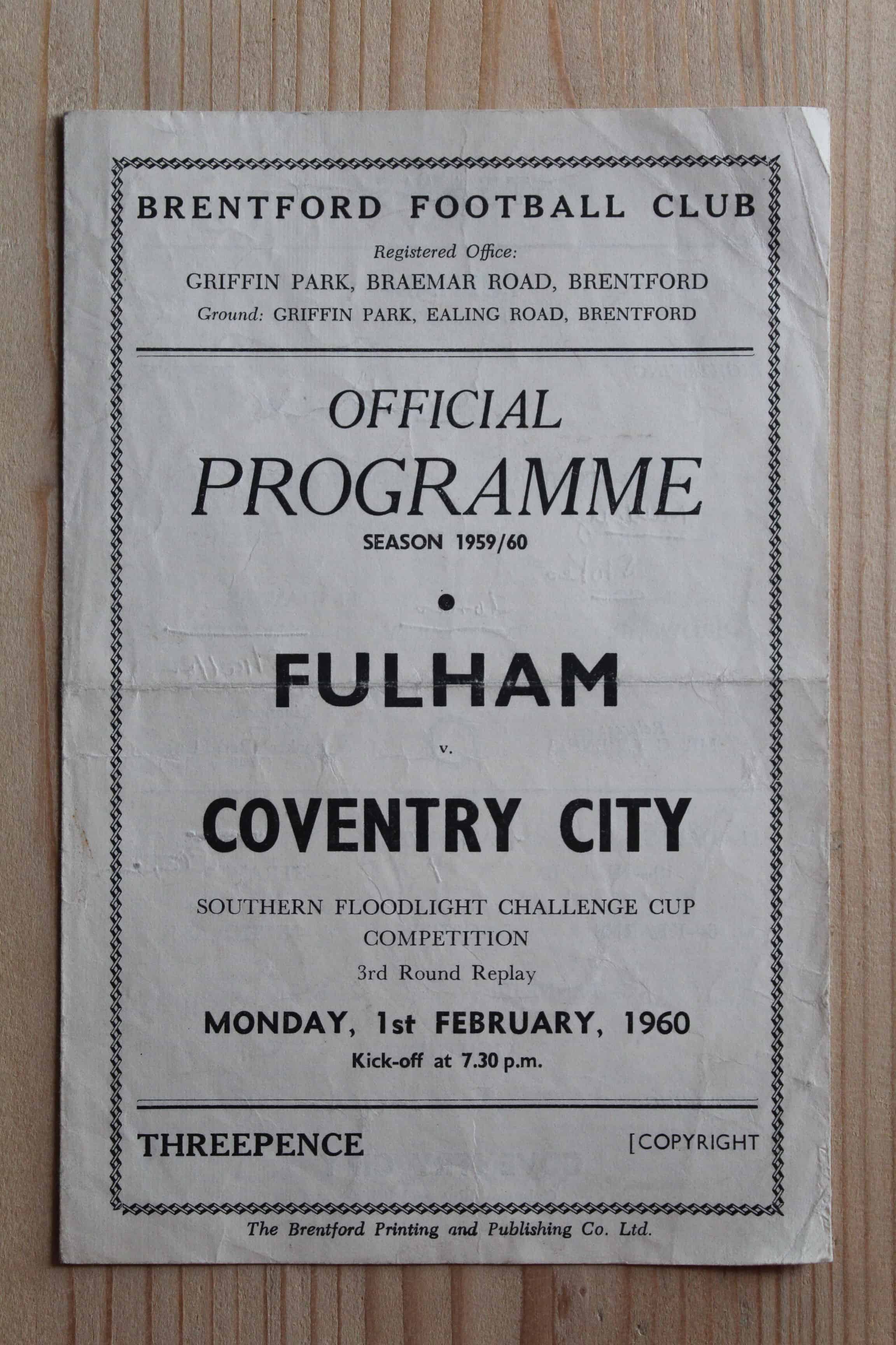 Fulham FC v Coventry City FC