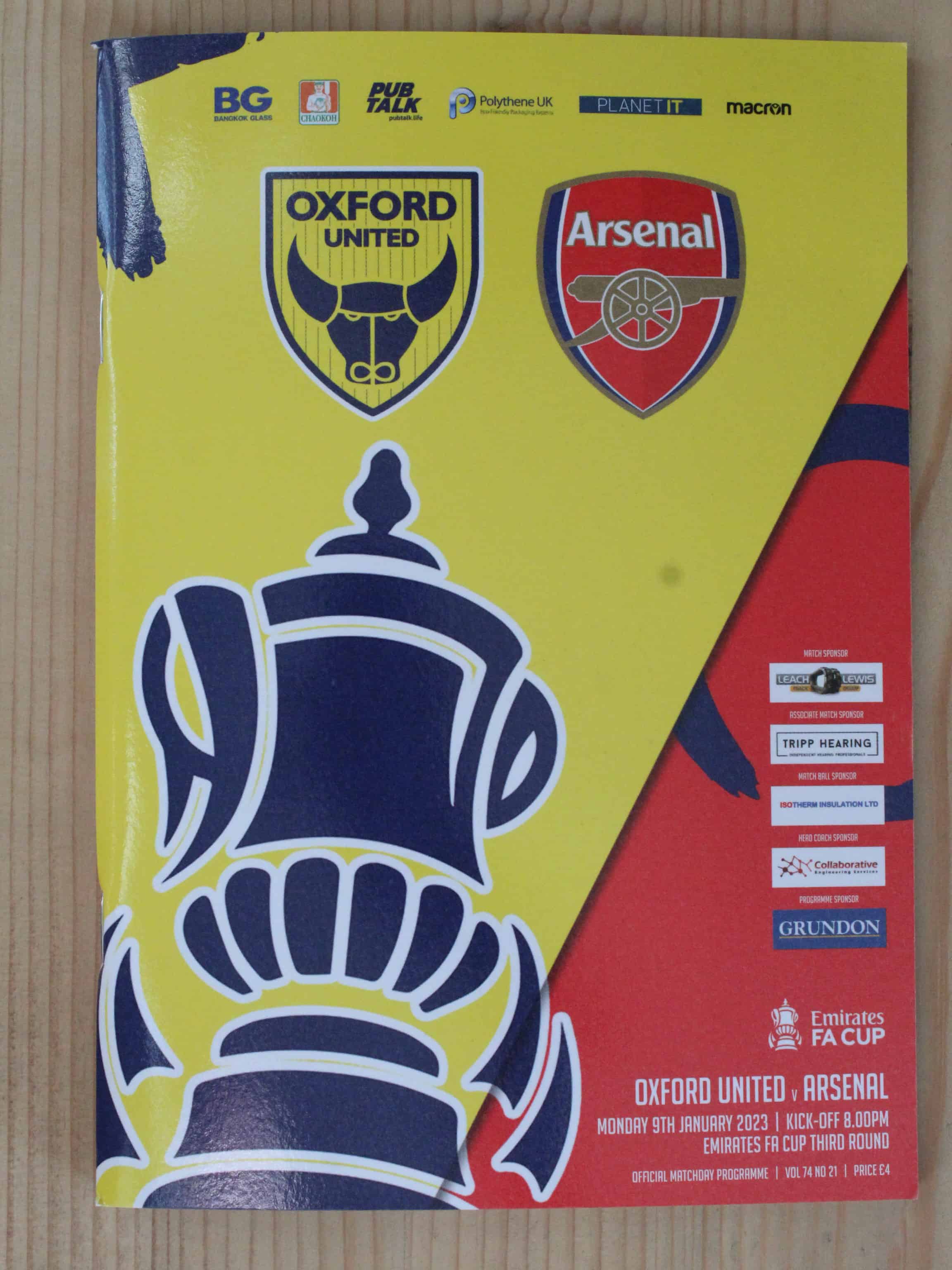 Oxford United FC v Arsenal FC