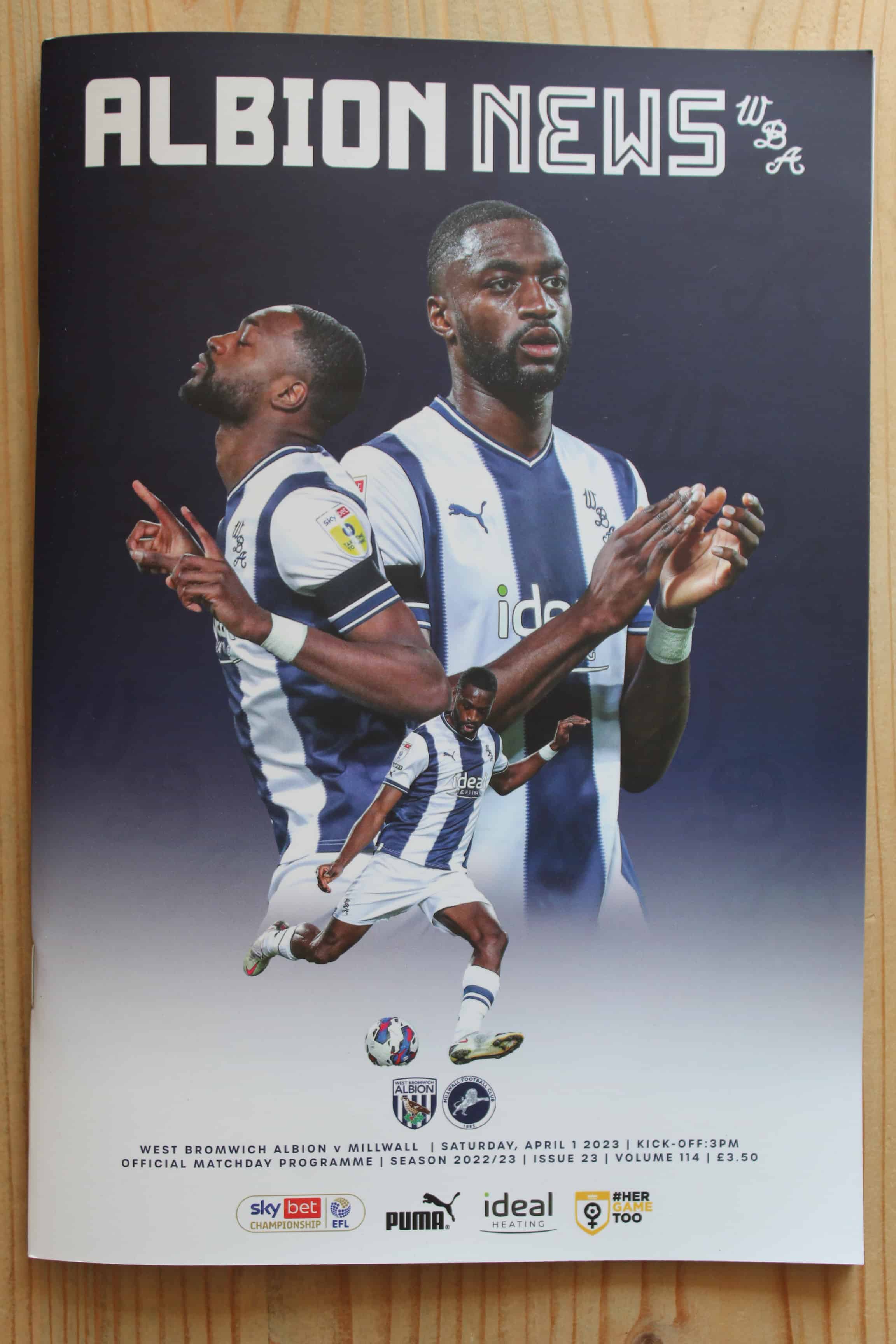 West Bromwich Albion FC  v Millwall FC