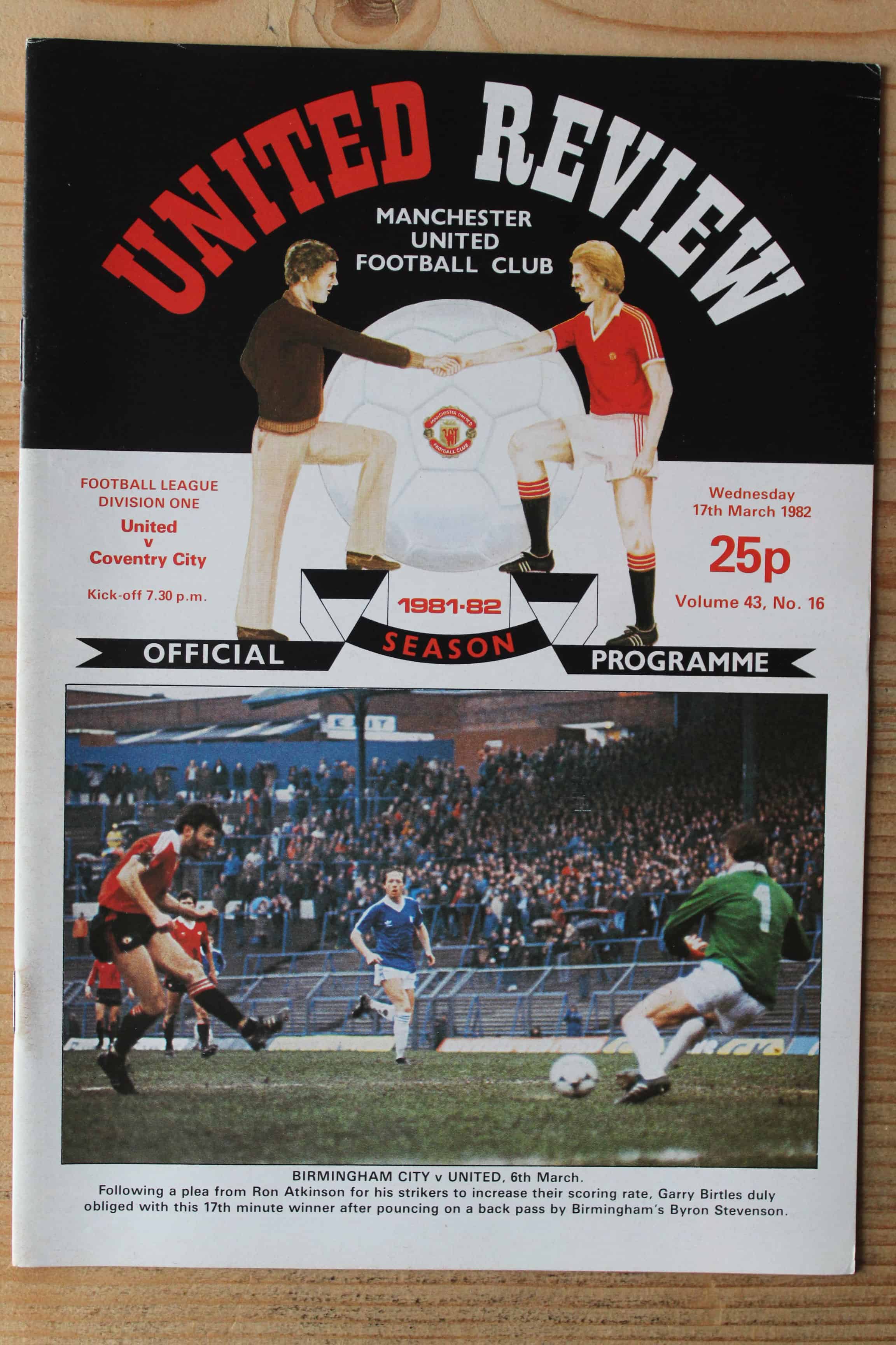 Manchester United FC v Coventry City FC